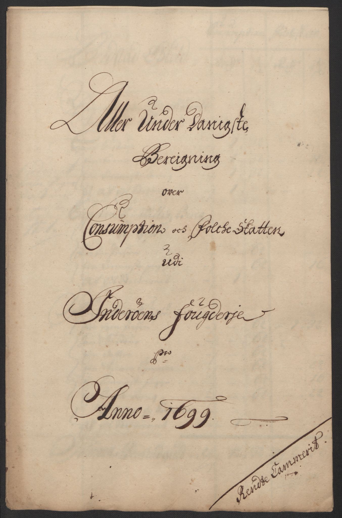Rentekammeret inntil 1814, Reviderte regnskaper, Fogderegnskap, RA/EA-4092/R63/L4310: Fogderegnskap Inderøy, 1698-1699, p. 314
