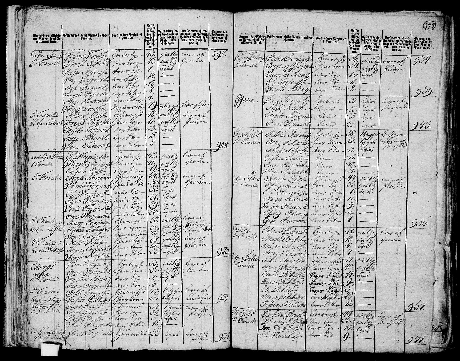 RA, 1801 census for 0827P Hjartdal, 1801, p. 373b-374a