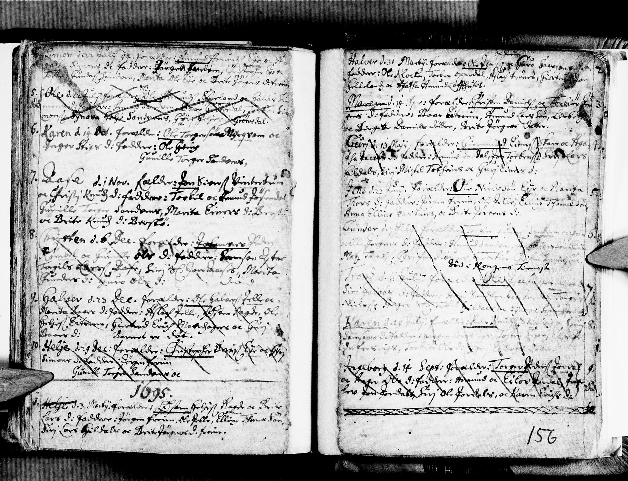 Ullensvang sokneprestembete, SAB/A-78701/H/Haa: Parish register (official) no. A 1 /3, 1676-1719, p. 156