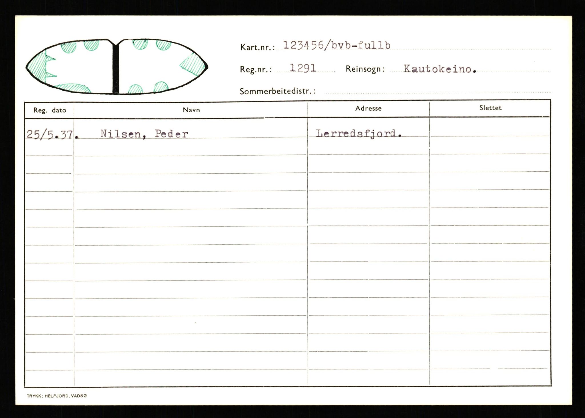 Lappefogden i Finnmark/Reindriftsforvaltningen Øst-Finnmark, AV/SATØ-S-1461/G/Ge/Gea/L0007: Slettede reinmerker: Karasjok, Kautokeino, Polmak og Varanger, 1934-1992, p. 530