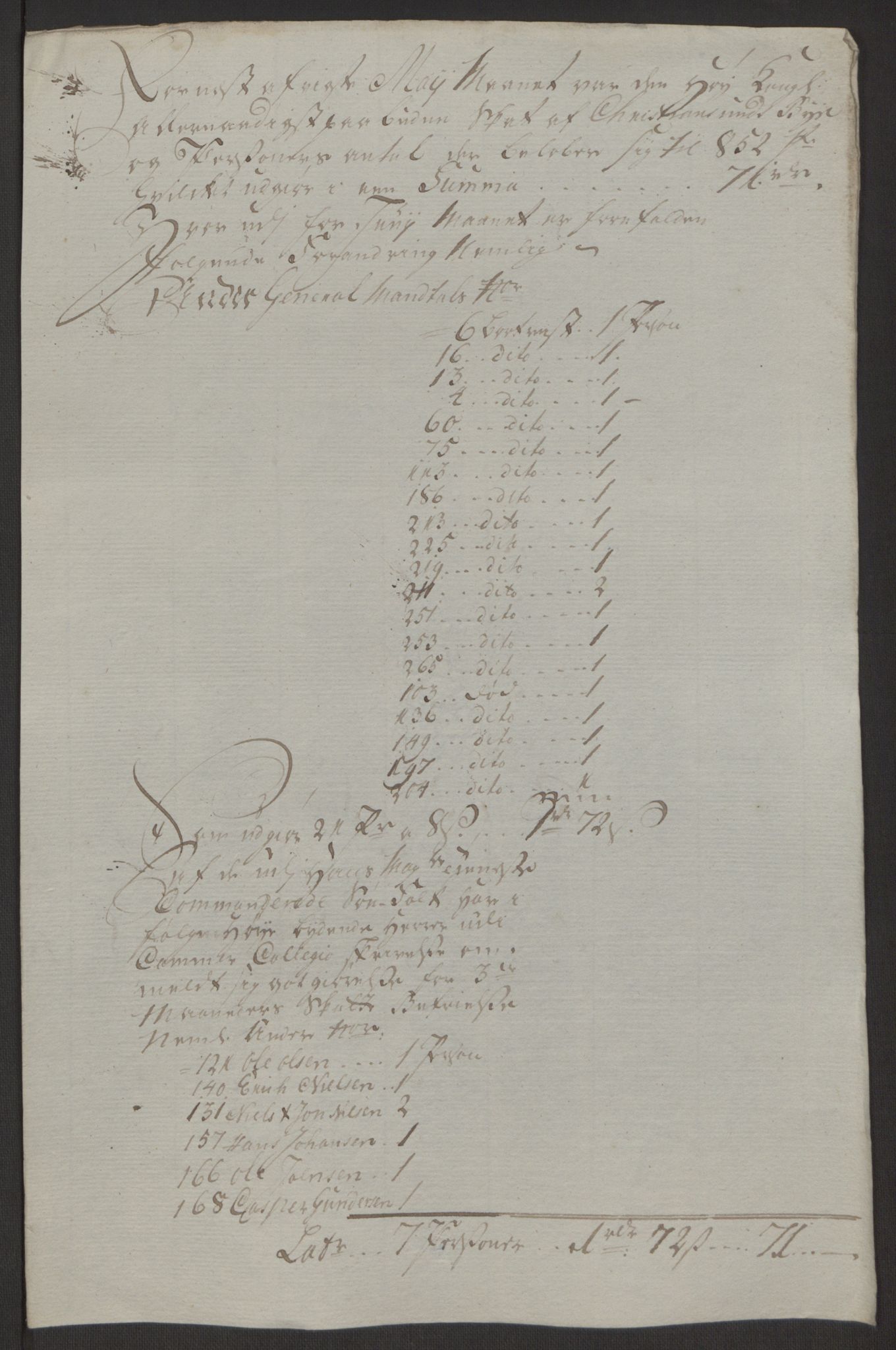 Rentekammeret inntil 1814, Reviderte regnskaper, Byregnskaper, AV/RA-EA-4066/R/Rr/L0495/0004: [R1] Kontribusjonsregnskap / Ekstraskatt, 1762-1772, p. 20