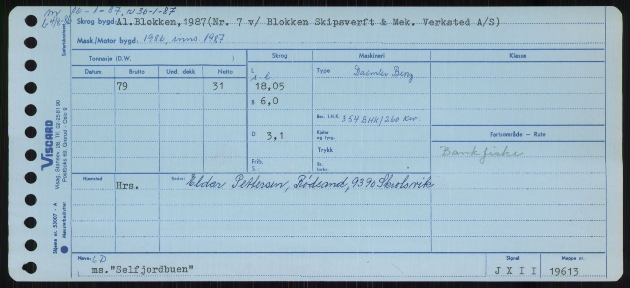 Sjøfartsdirektoratet med forløpere, Skipsmålingen, RA/S-1627/H/Ha/L0005/0001: Fartøy, S-Sven / Fartøy, S-Skji, p. 301