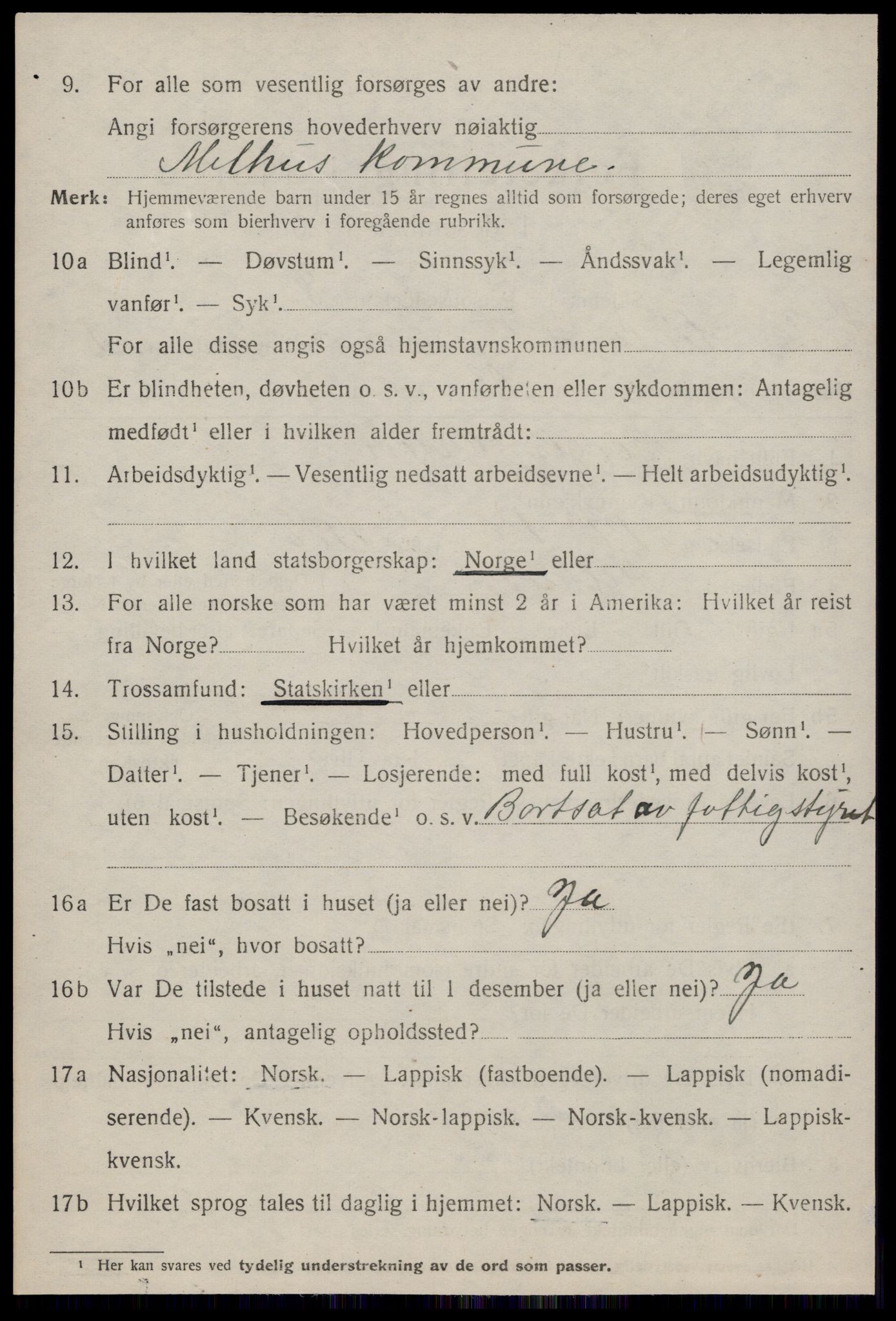 SAT, 1920 census for Hølonda, 1920, p. 534