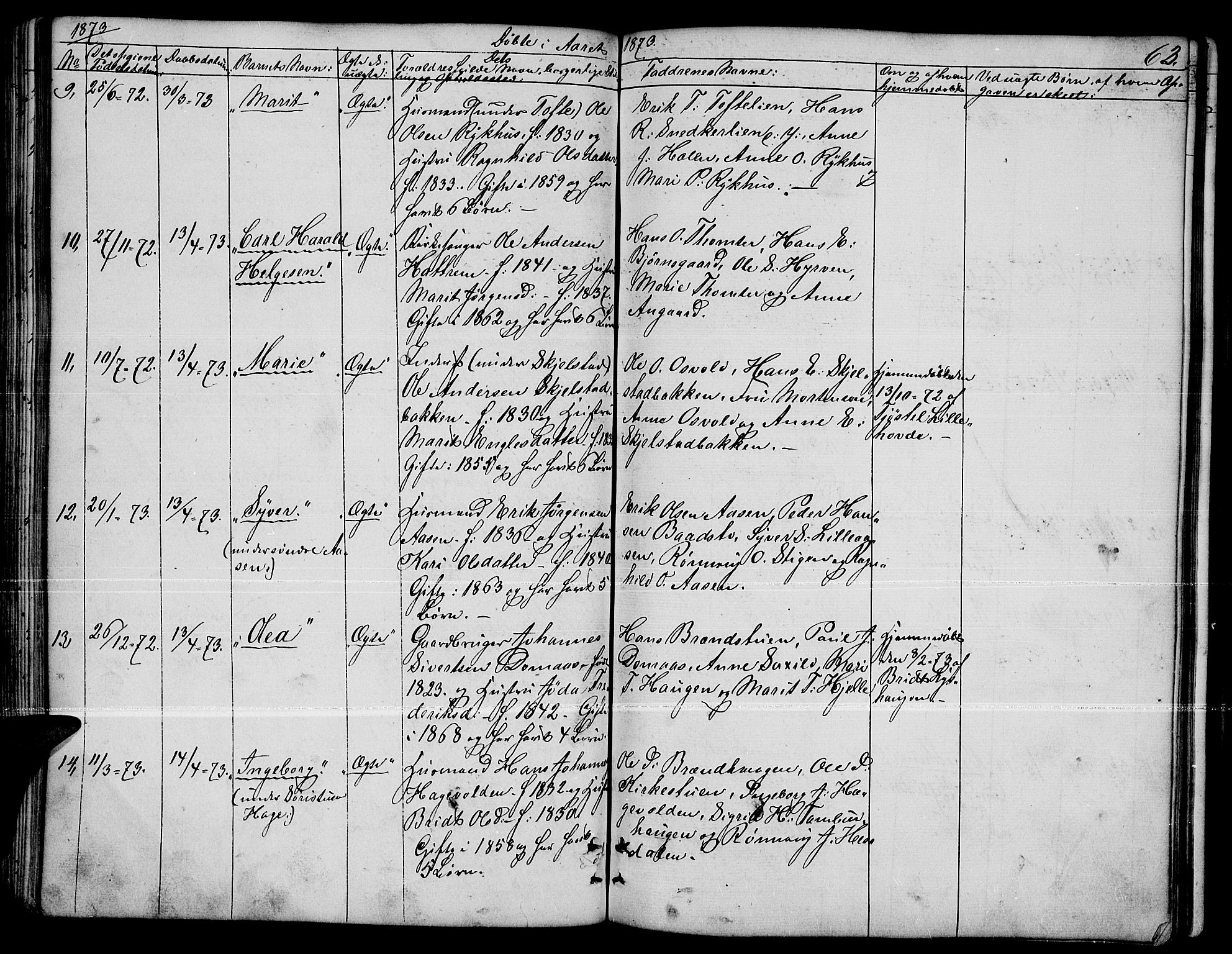 Dovre prestekontor, SAH/PREST-066/H/Ha/Hab/L0001: Parish register (copy) no. 1, 1862-1880, p. 63