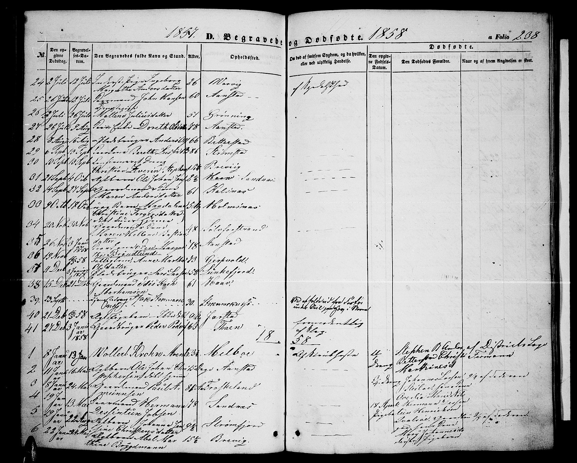 Ministerialprotokoller, klokkerbøker og fødselsregistre - Nordland, AV/SAT-A-1459/888/L1265: Parish register (copy) no. 888C03, 1850-1863, p. 238