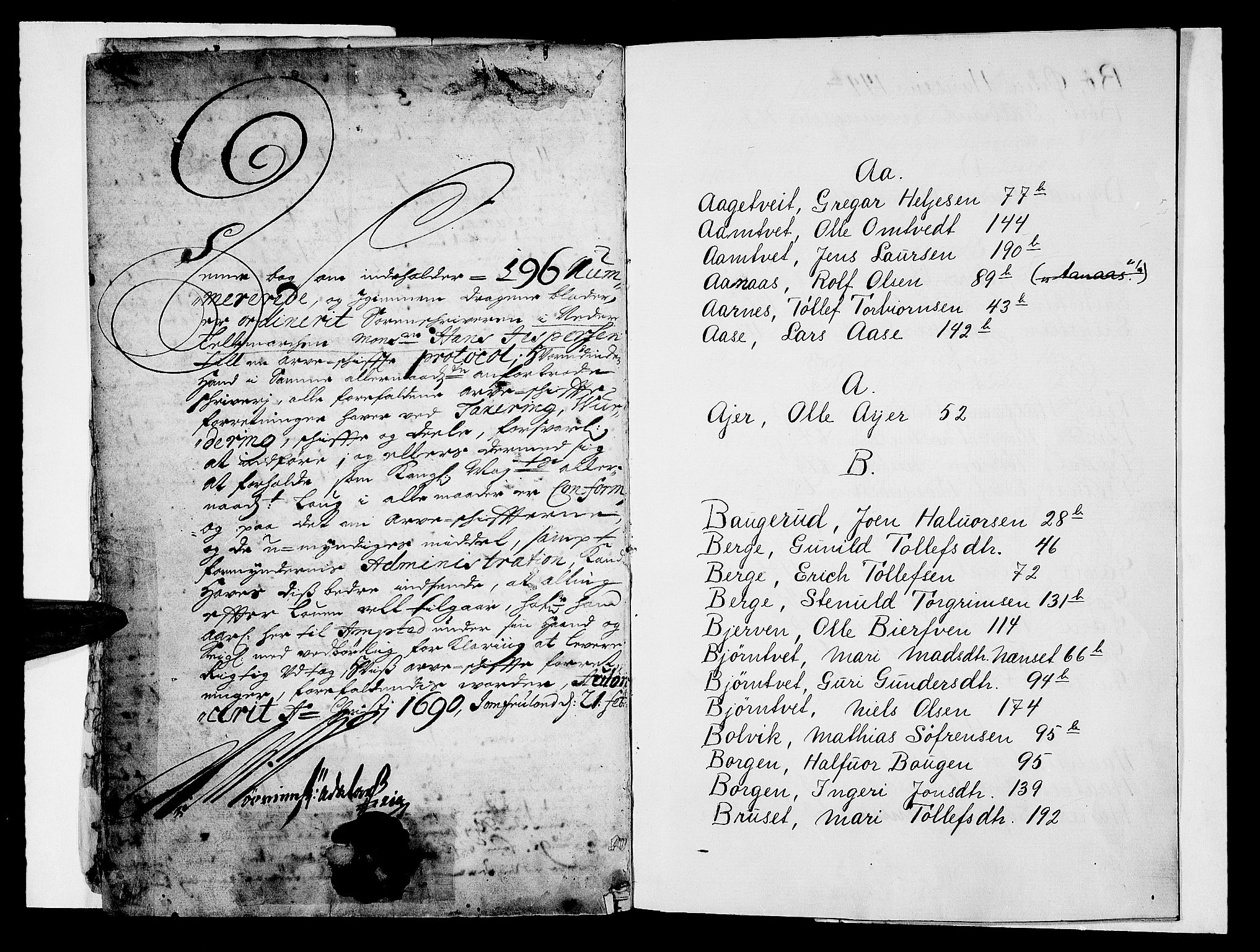 Nedre Telemark sorenskriveri, AV/SAKO-A-135/H/Hb/Hba/L0003: Skifteprotokoll
, 1690-1696