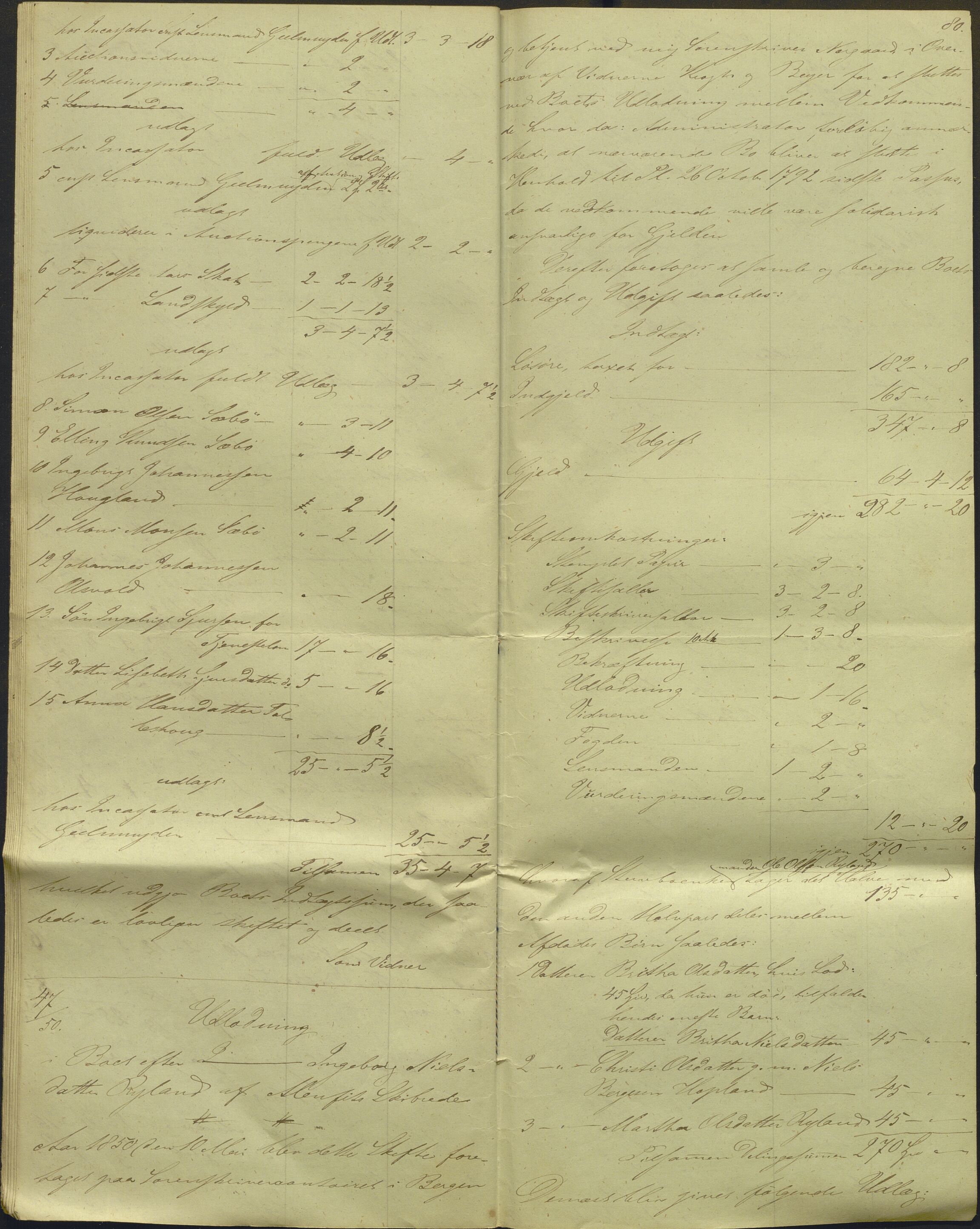 Nordhordland sorenskrivar, AV/SAB-A-2901/1/H/Hd/Hdb/L0001: Konsept til utlodningar, 1850-1852, p. 92