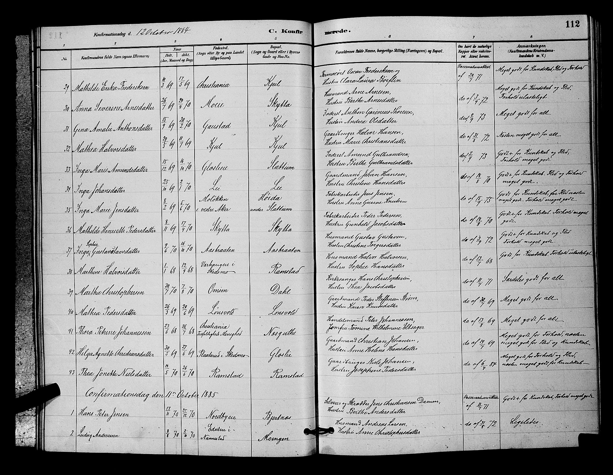 Nittedal prestekontor Kirkebøker, SAO/A-10365a/G/Ga/L0002: Parish register (copy) no. I 2, 1879-1901, p. 112