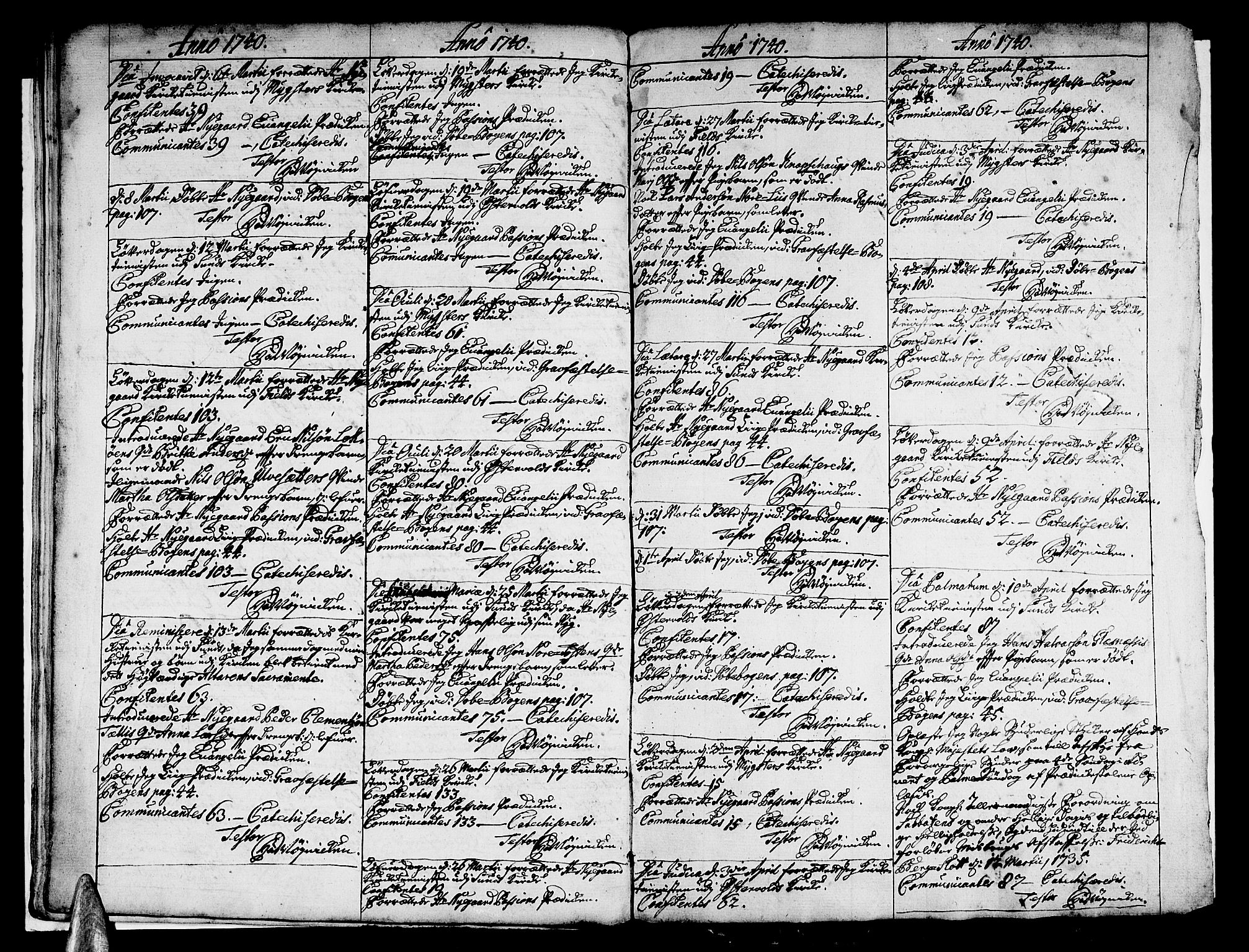 Sund sokneprestembete, AV/SAB-A-99930: Parish register (official) no. A 1, 1729-1740