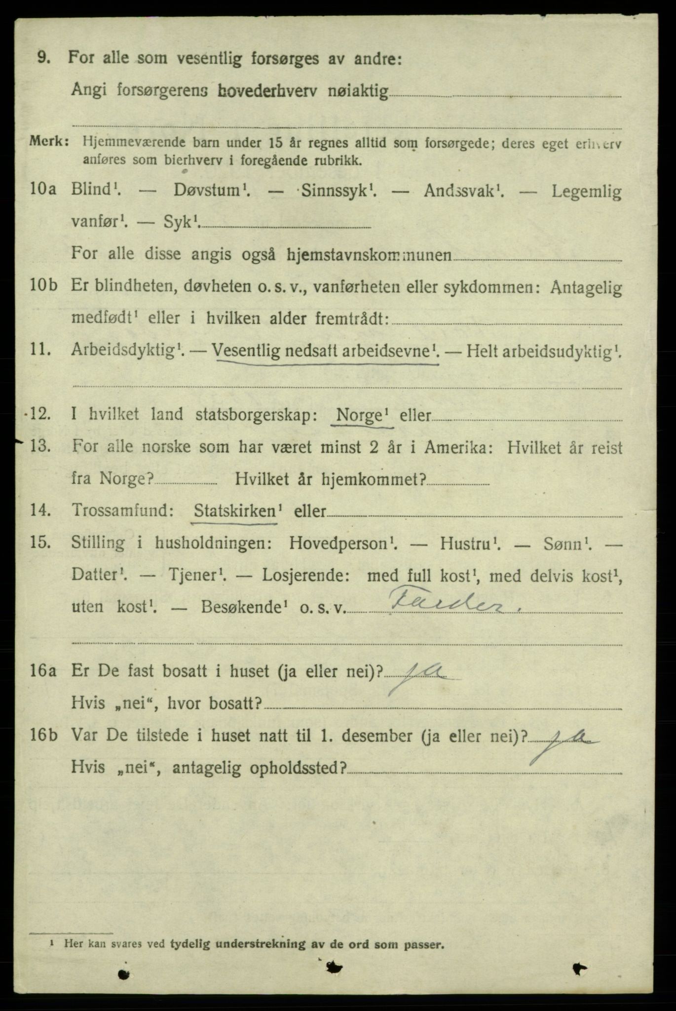 SAB, 1920 census for Kvinnherad, 1920, p. 5103