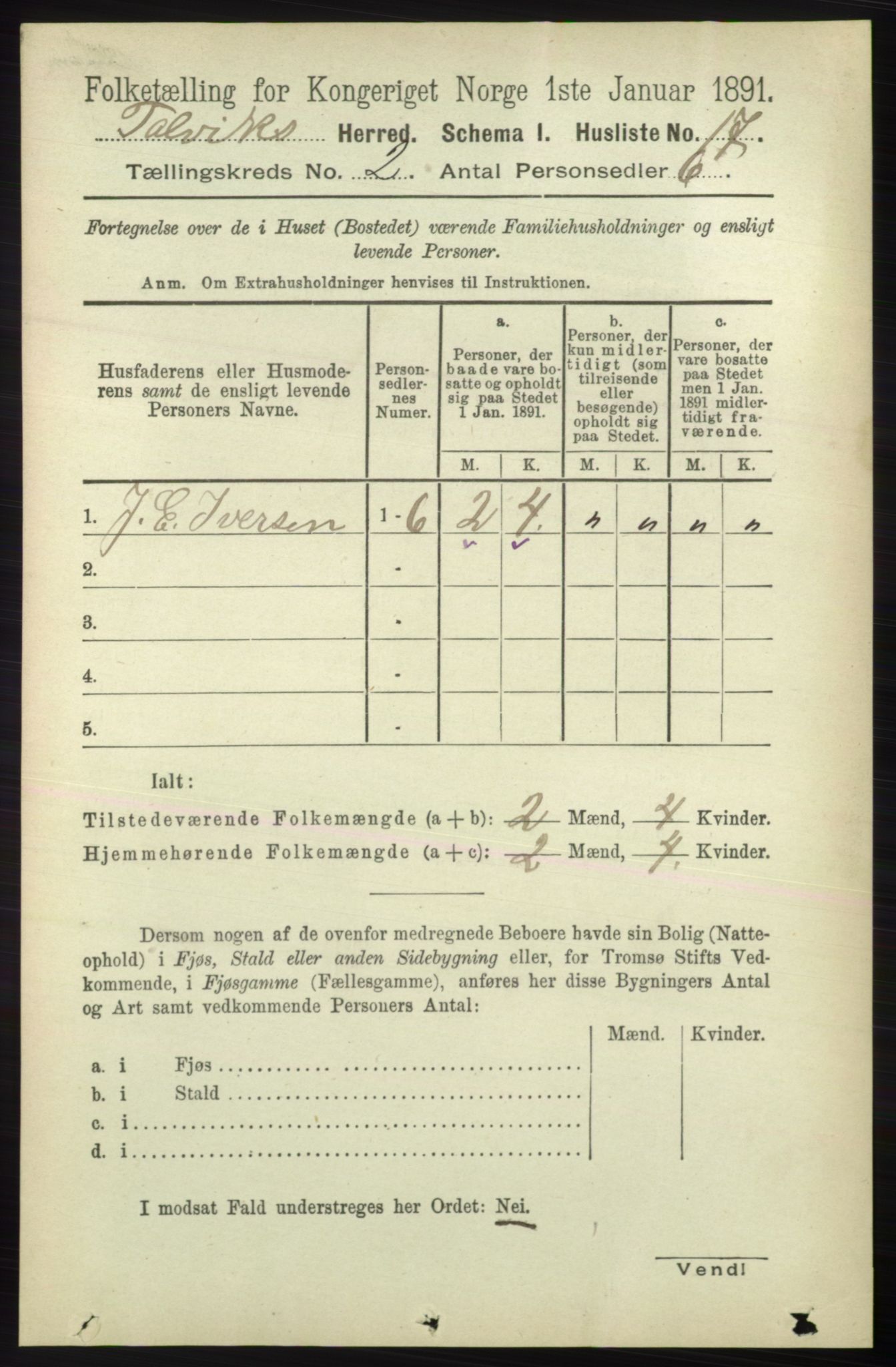 RA, 1891 census for 2013 Talvik, 1891, p. 524