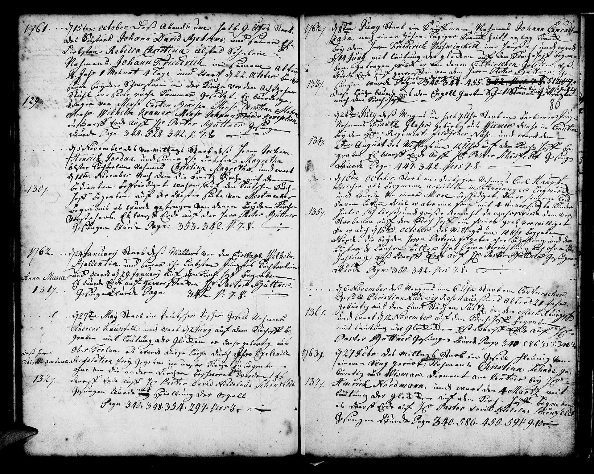 Mariakirken Sokneprestembete, SAB/A-76901/H/Haa/L0001: Parish register (official) no. A 1, 1740-1784, p. 80