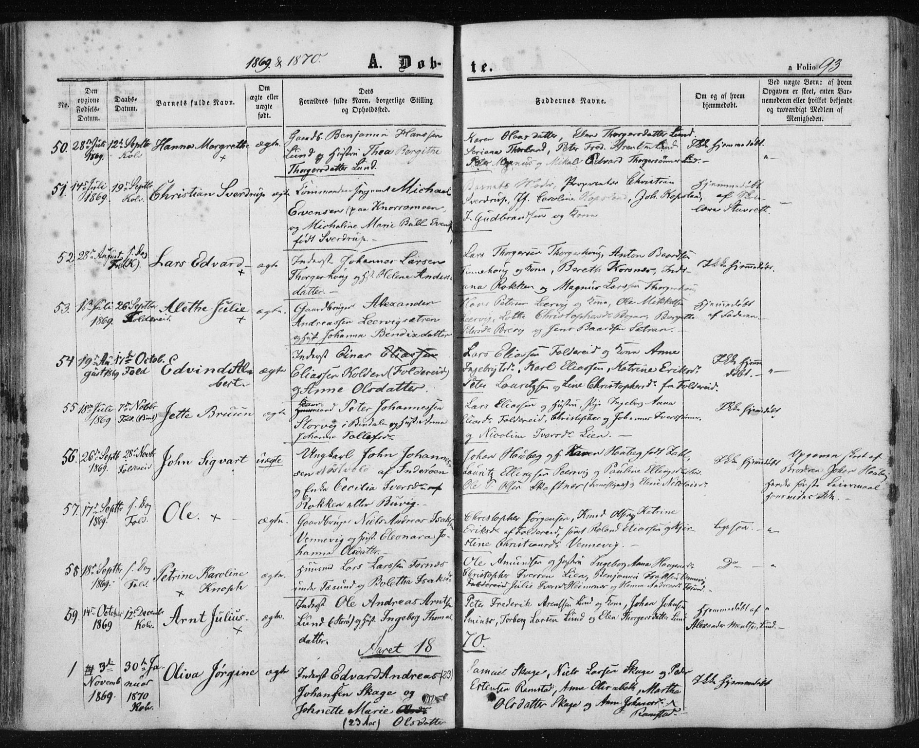 Ministerialprotokoller, klokkerbøker og fødselsregistre - Nord-Trøndelag, SAT/A-1458/780/L0641: Parish register (official) no. 780A06, 1857-1874, p. 93