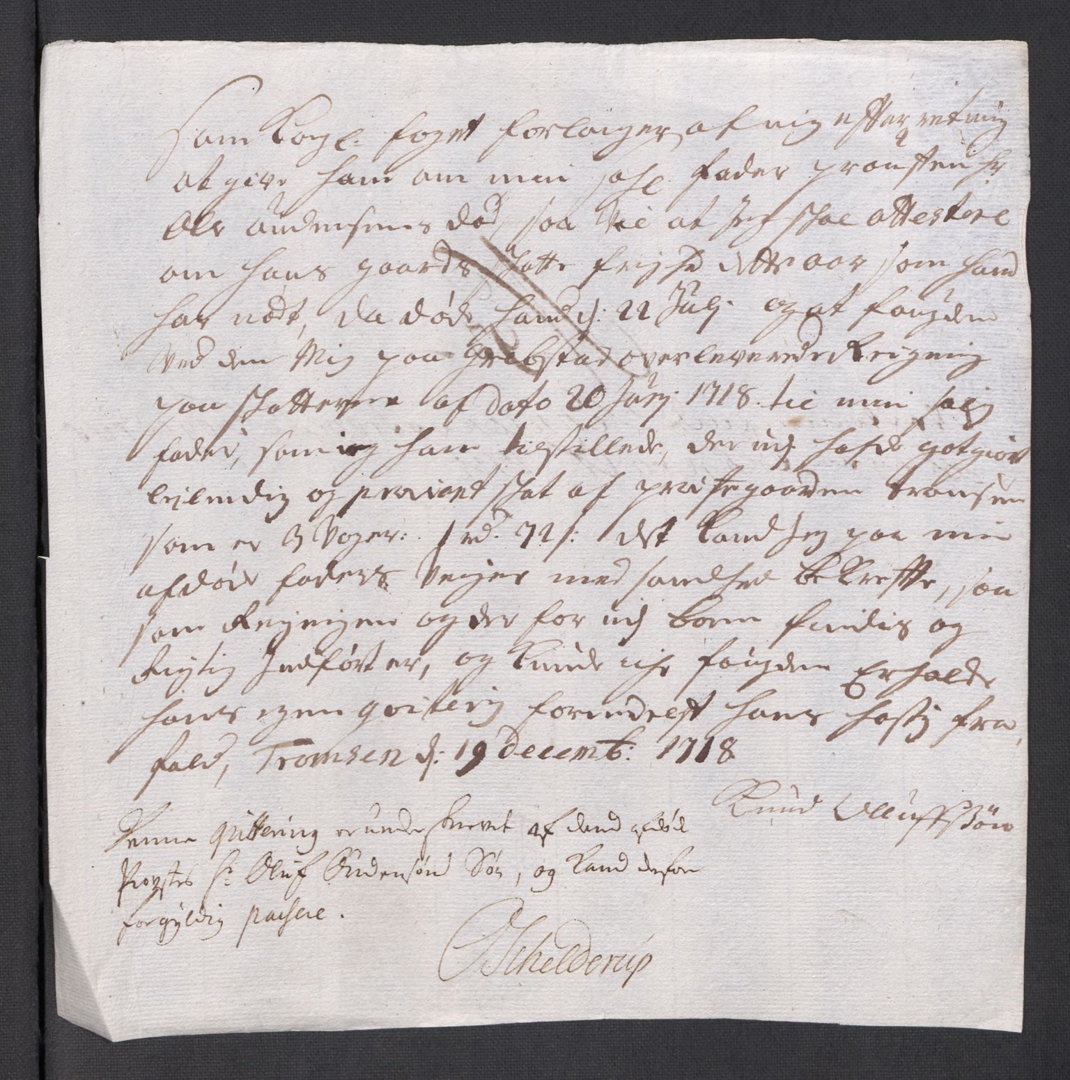 Rentekammeret inntil 1814, Reviderte regnskaper, Fogderegnskap, AV/RA-EA-4092/R68/L4764: Fogderegnskap Senja og Troms, 1718, p. 400