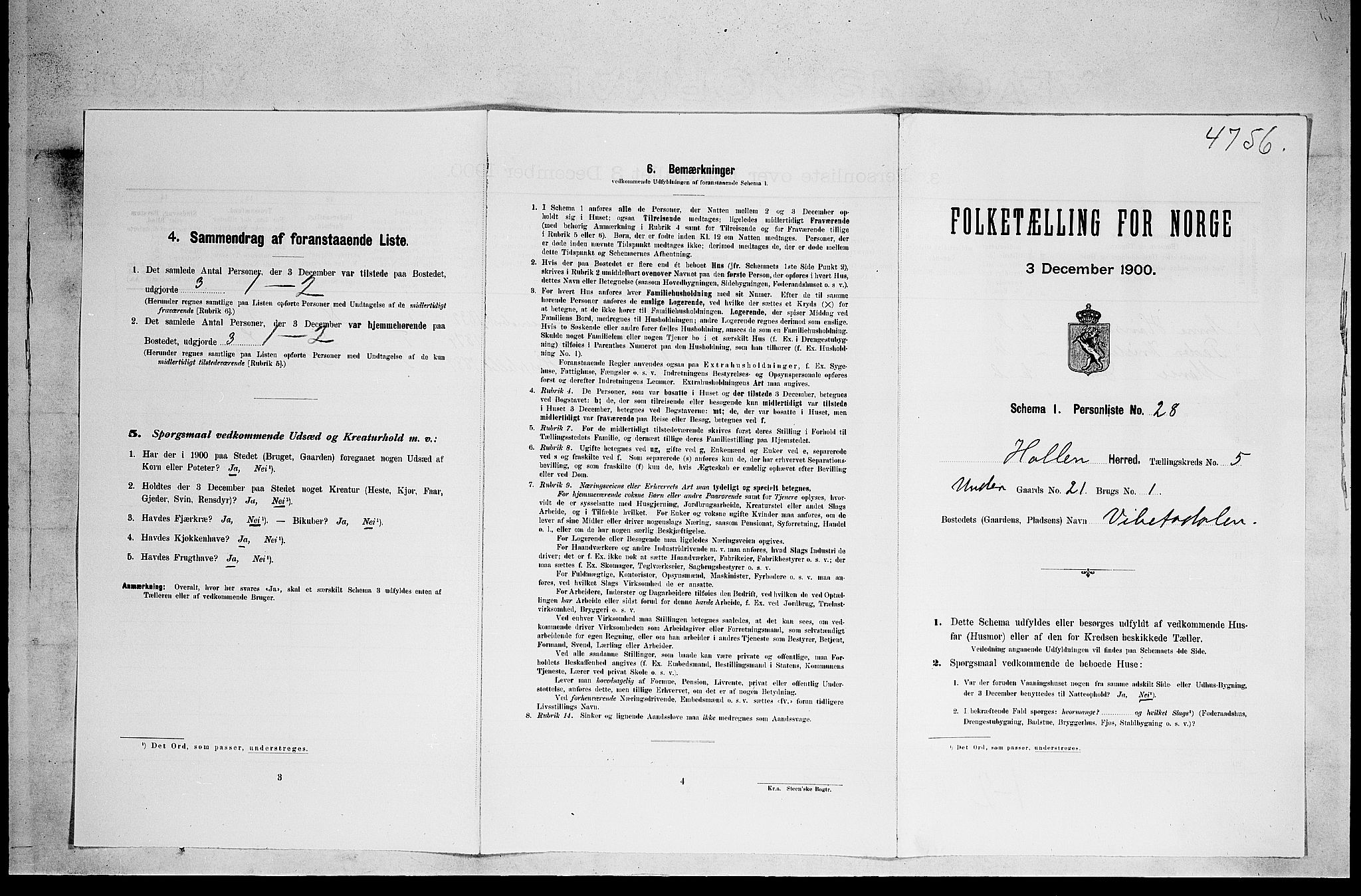 SAKO, 1900 census for Holla, 1900, p. 585