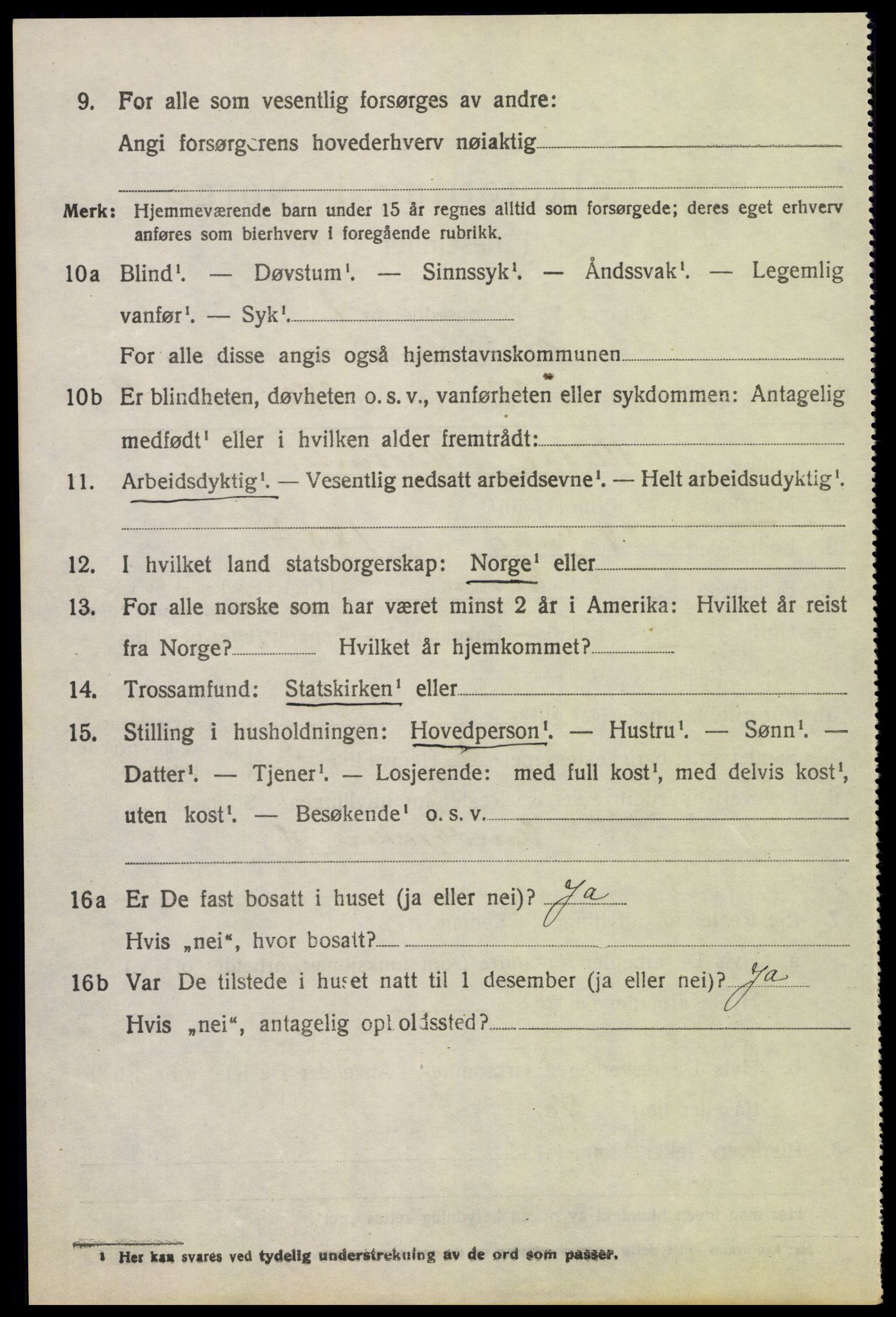 SAH, 1920 census for Kolbu, 1920, p. 4631