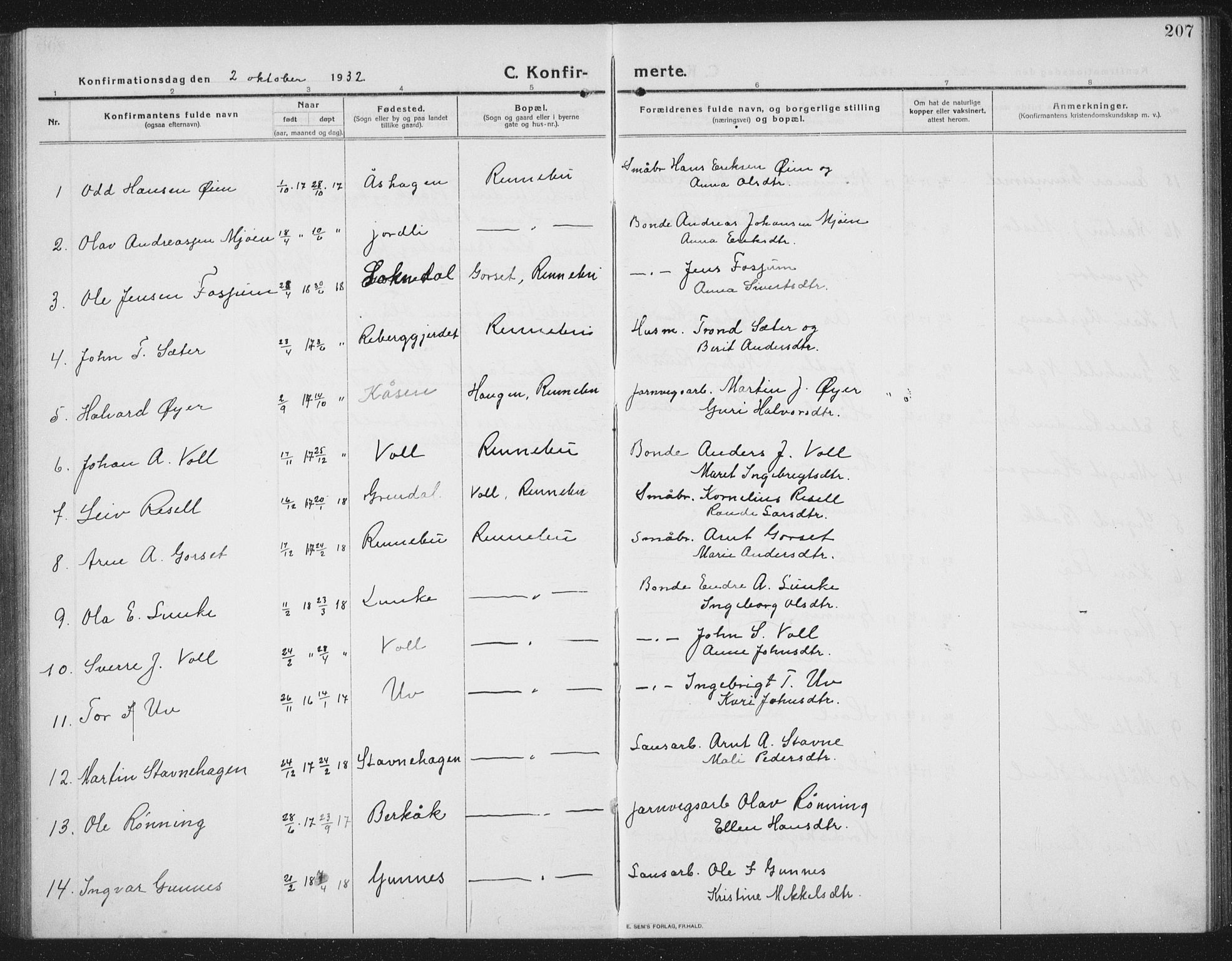 Ministerialprotokoller, klokkerbøker og fødselsregistre - Sør-Trøndelag, SAT/A-1456/674/L0877: Parish register (copy) no. 674C04, 1913-1940, p. 207
