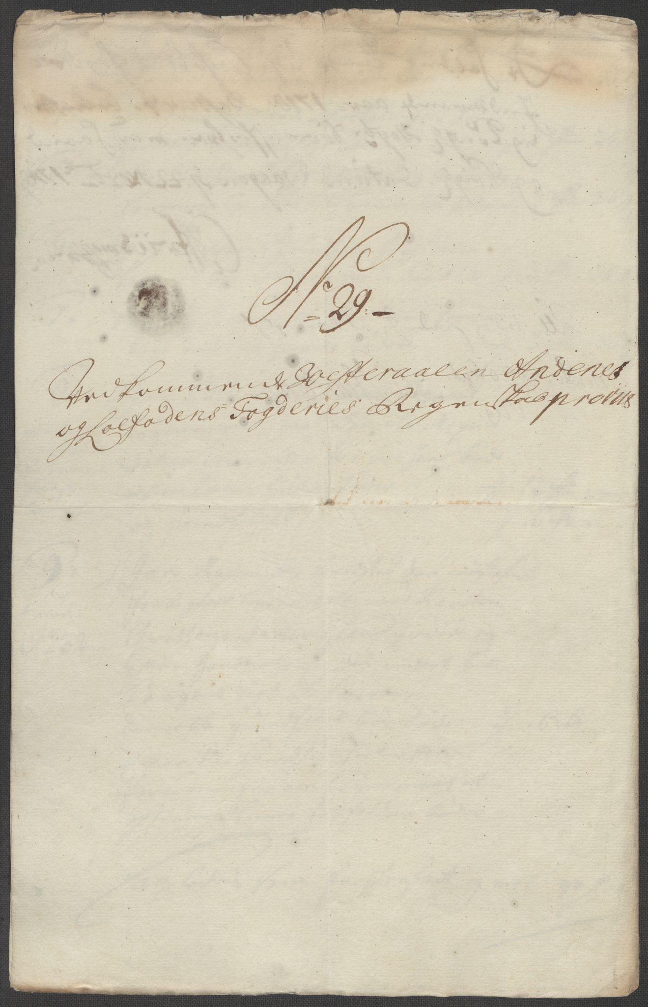 Rentekammeret inntil 1814, Reviderte regnskaper, Fogderegnskap, AV/RA-EA-4092/R67/L4684: Fogderegnskap Vesterålen, Andenes og Lofoten, 1718, p. 261