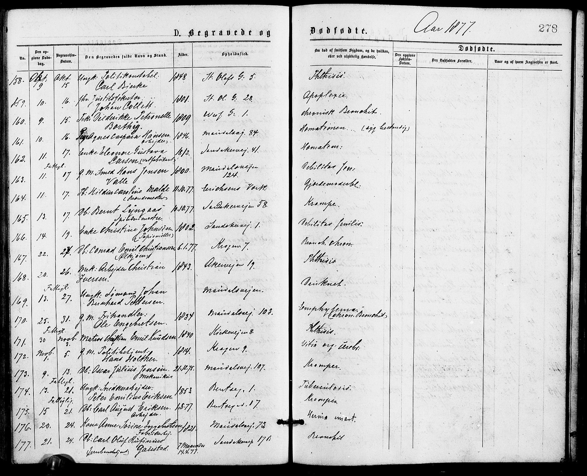 Gamle Aker prestekontor Kirkebøker, SAO/A-10617a/G/L0004: Parish register (copy) no. 4, 1875-1879, p. 278