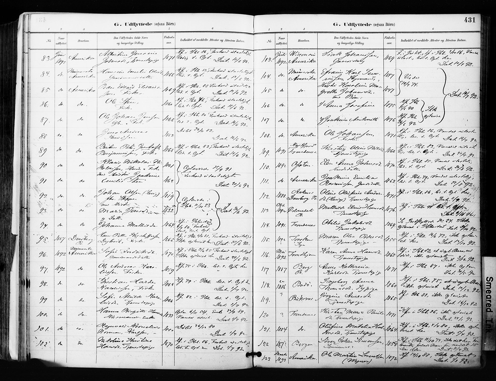 Ibestad sokneprestembete, SATØ/S-0077/H/Ha/Haa/L0012kirke: Parish register (official) no. 12, 1890-1900, p. 431