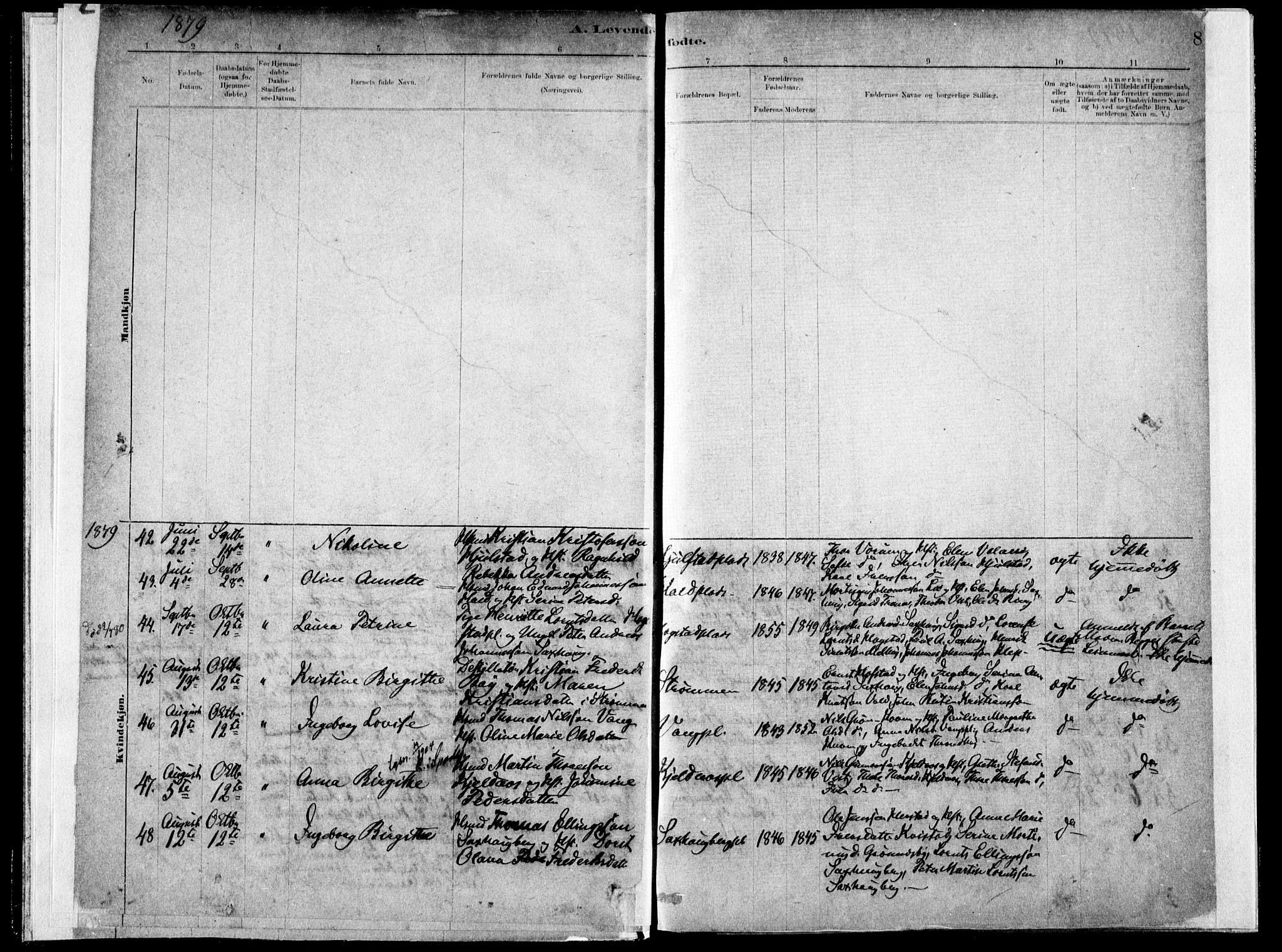 Ministerialprotokoller, klokkerbøker og fødselsregistre - Nord-Trøndelag, SAT/A-1458/730/L0285: Parish register (official) no. 730A10, 1879-1914, p. 8