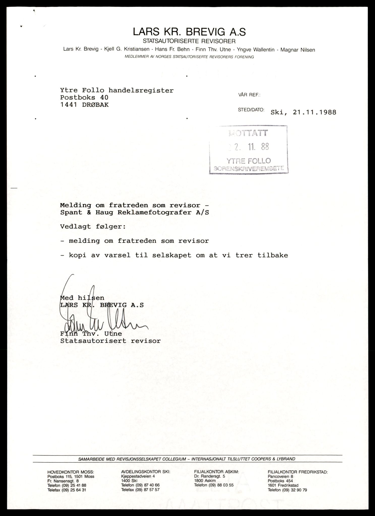 Ytre Follo tingrett, AV/SAT-A-10177/K/Kb/Kba/L0022: Aksjeselskap, Sp - Så, 1890-1992, p. 1