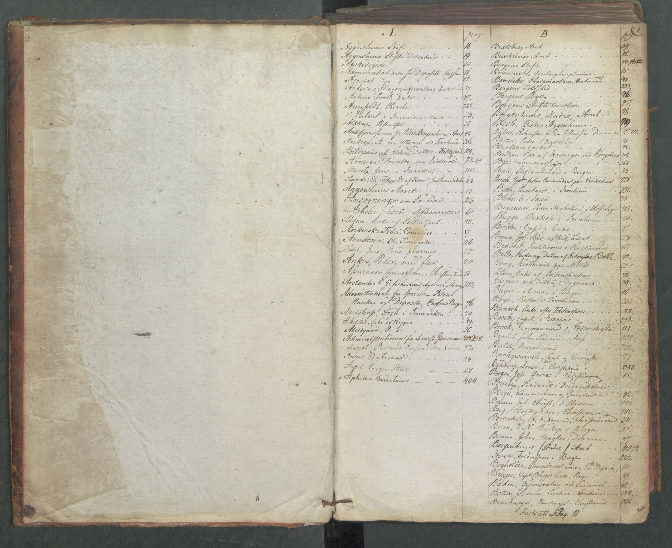 Departementene i 1814, RA/S-3899/Fa/L0009: 1. byrå - Fellesregister til journalene A og B, 1814, p. 1