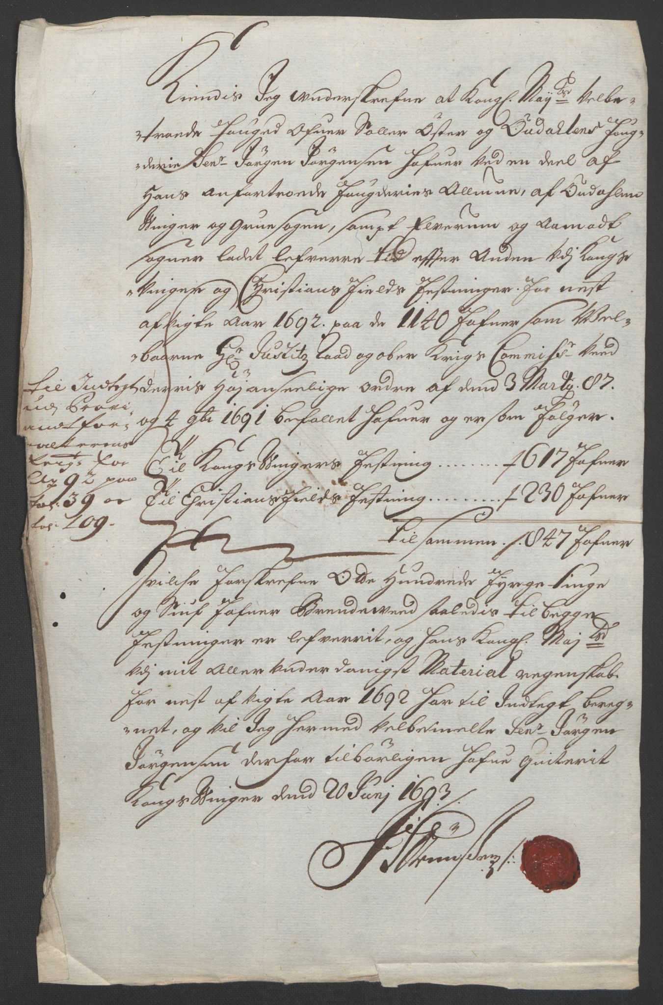 Rentekammeret inntil 1814, Reviderte regnskaper, Fogderegnskap, AV/RA-EA-4092/R13/L0831: Fogderegnskap Solør, Odal og Østerdal, 1693, p. 344