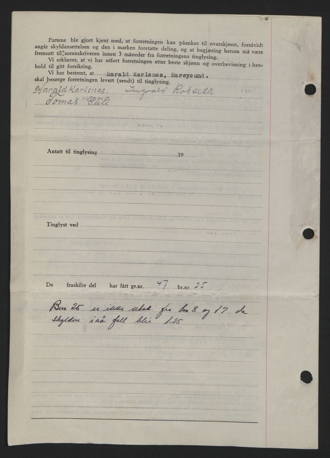 Romsdal sorenskriveri, AV/SAT-A-4149/1/2/2C: Mortgage book no. A17, 1944-1945, Diary no: : 499/1945