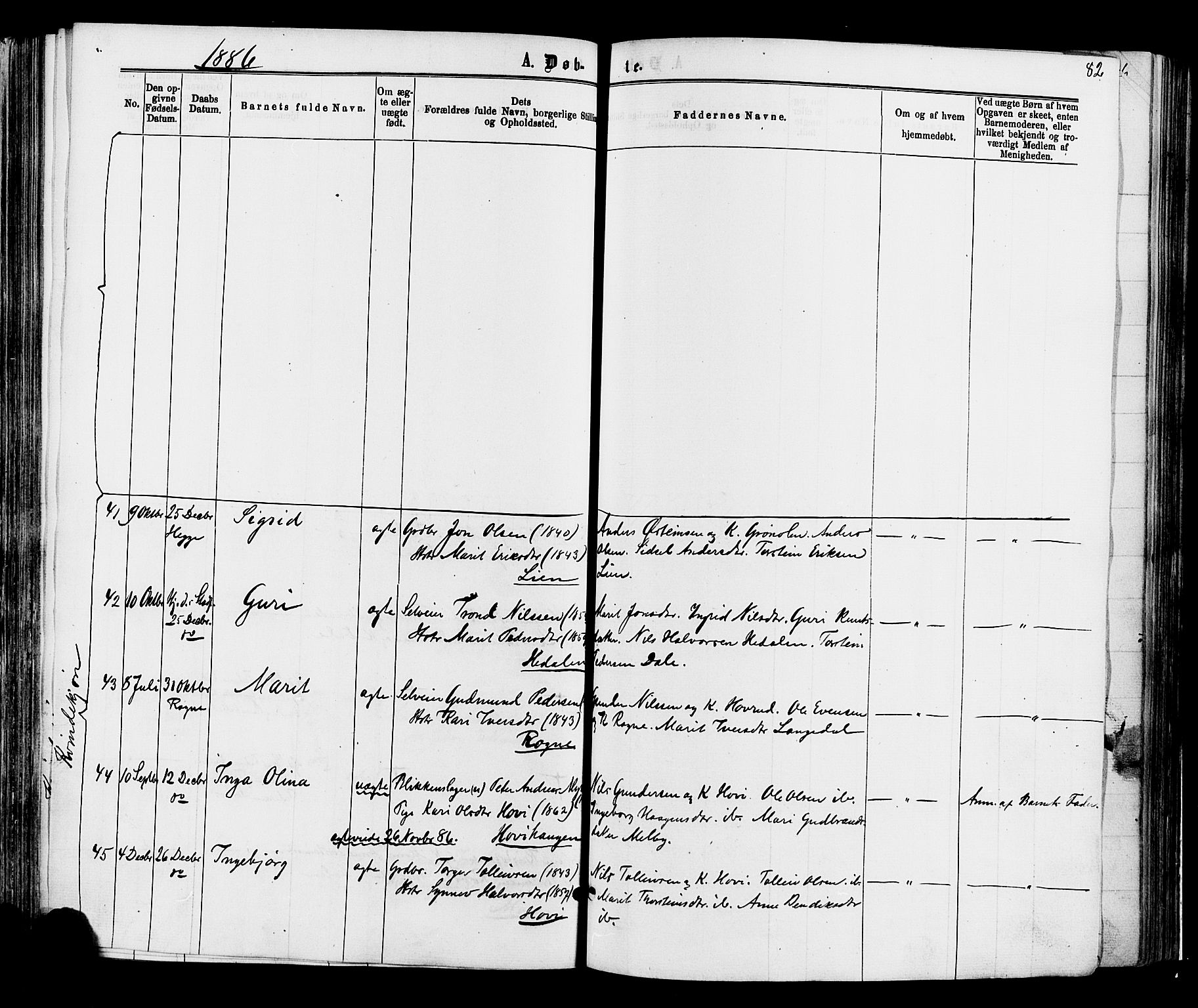 Øystre Slidre prestekontor, SAH/PREST-138/H/Ha/Haa/L0002: Parish register (official) no. 2, 1874-1886, p. 82