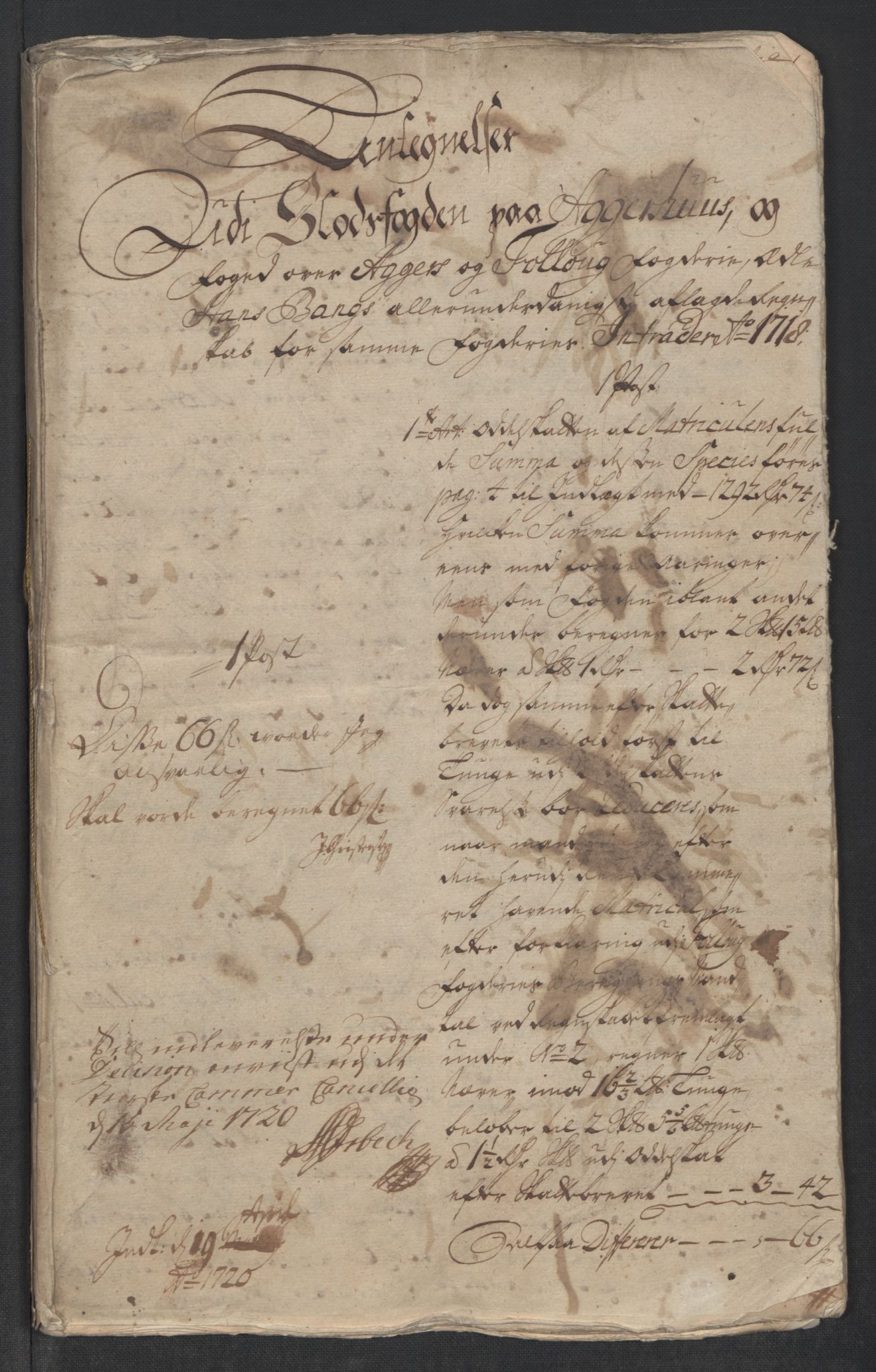 Rentekammeret inntil 1814, Reviderte regnskaper, Fogderegnskap, RA/EA-4092/R10/L0456: Fogderegnskap Aker og Follo, 1718, p. 400