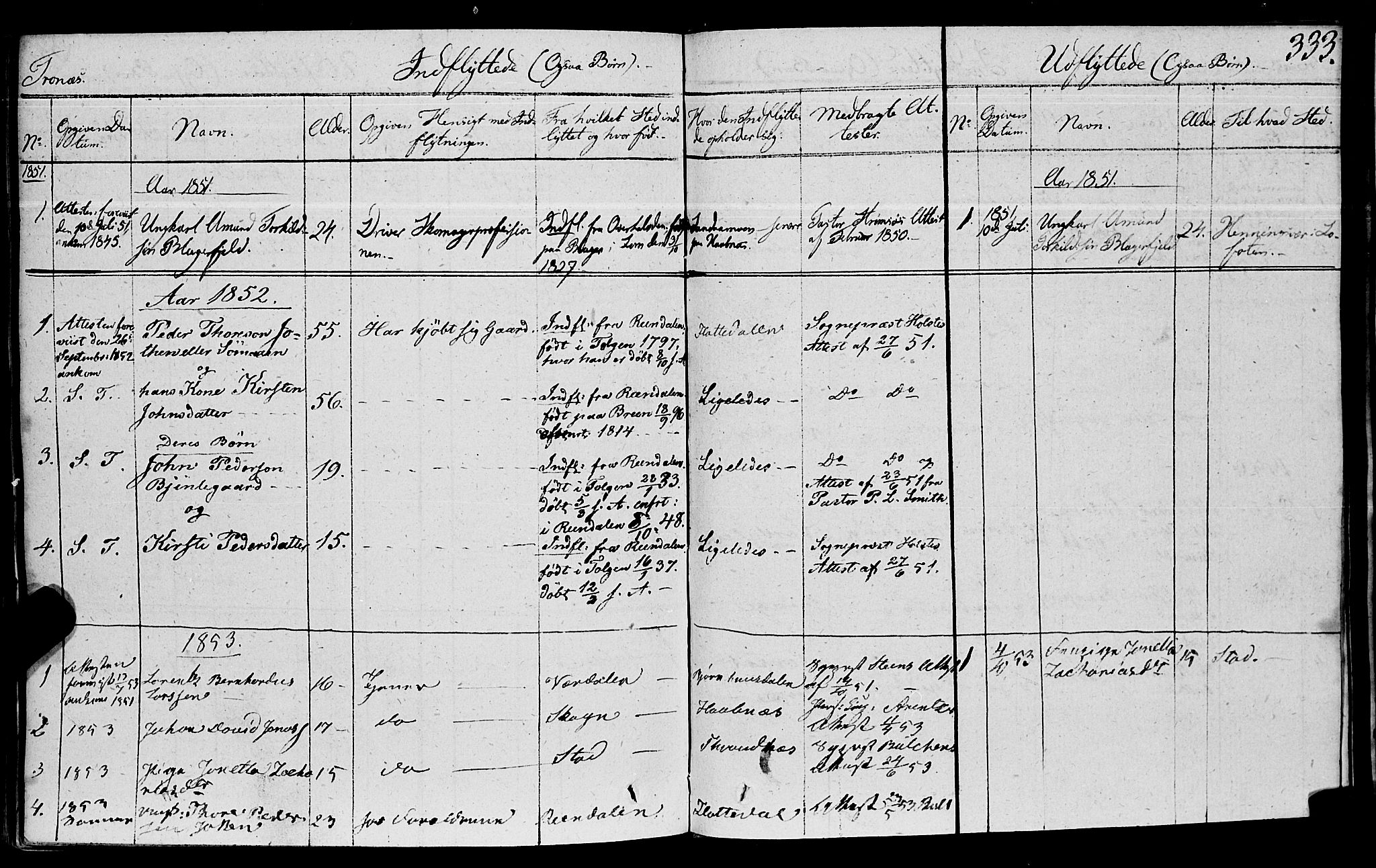 Ministerialprotokoller, klokkerbøker og fødselsregistre - Nord-Trøndelag, SAT/A-1458/762/L0538: Parish register (official) no. 762A02 /2, 1833-1879, p. 333