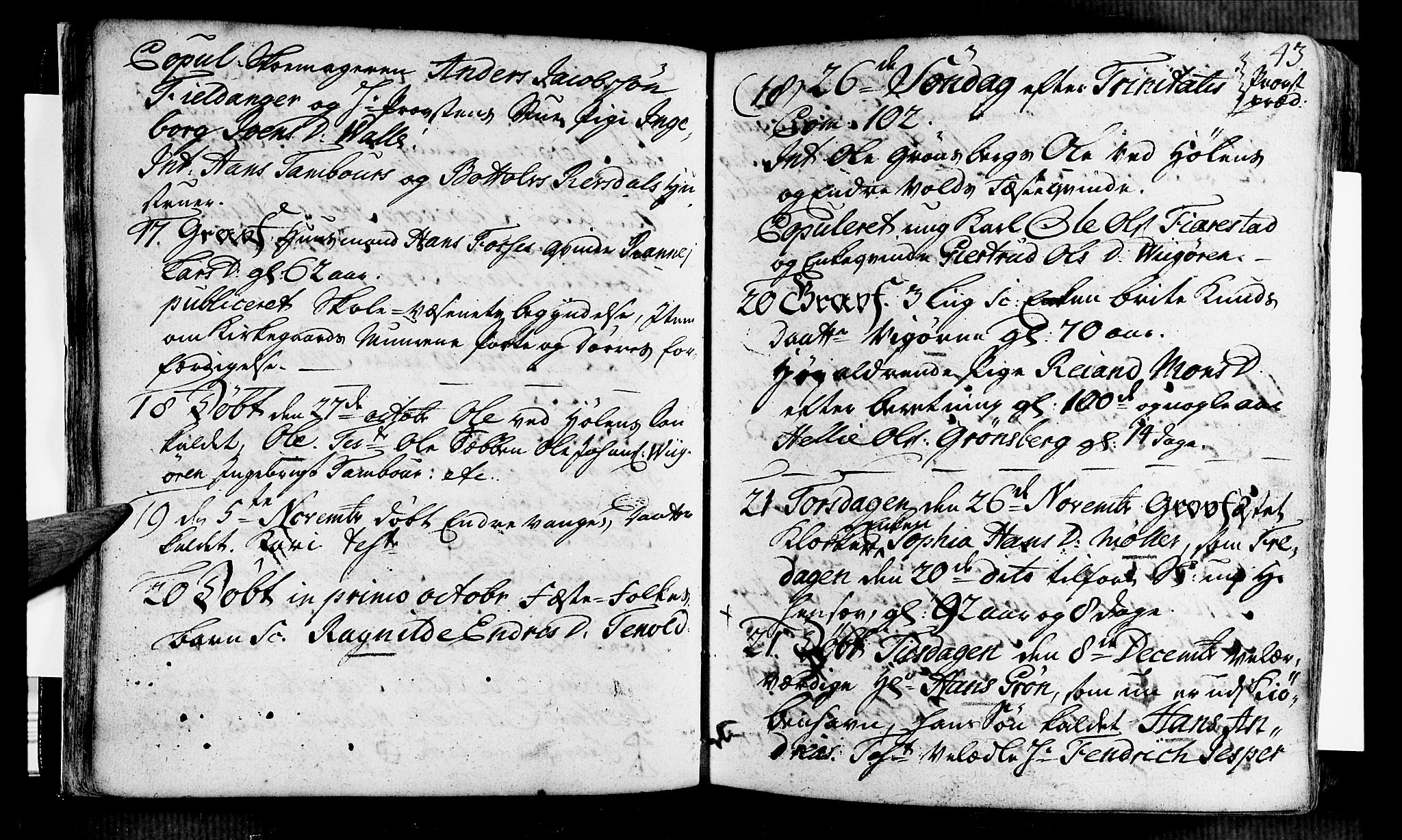 Vik sokneprestembete, AV/SAB-A-81501/H/Haa/Haaa/L0002: Parish register (official) no. A 2 / 1, 1740-1757, p. 43