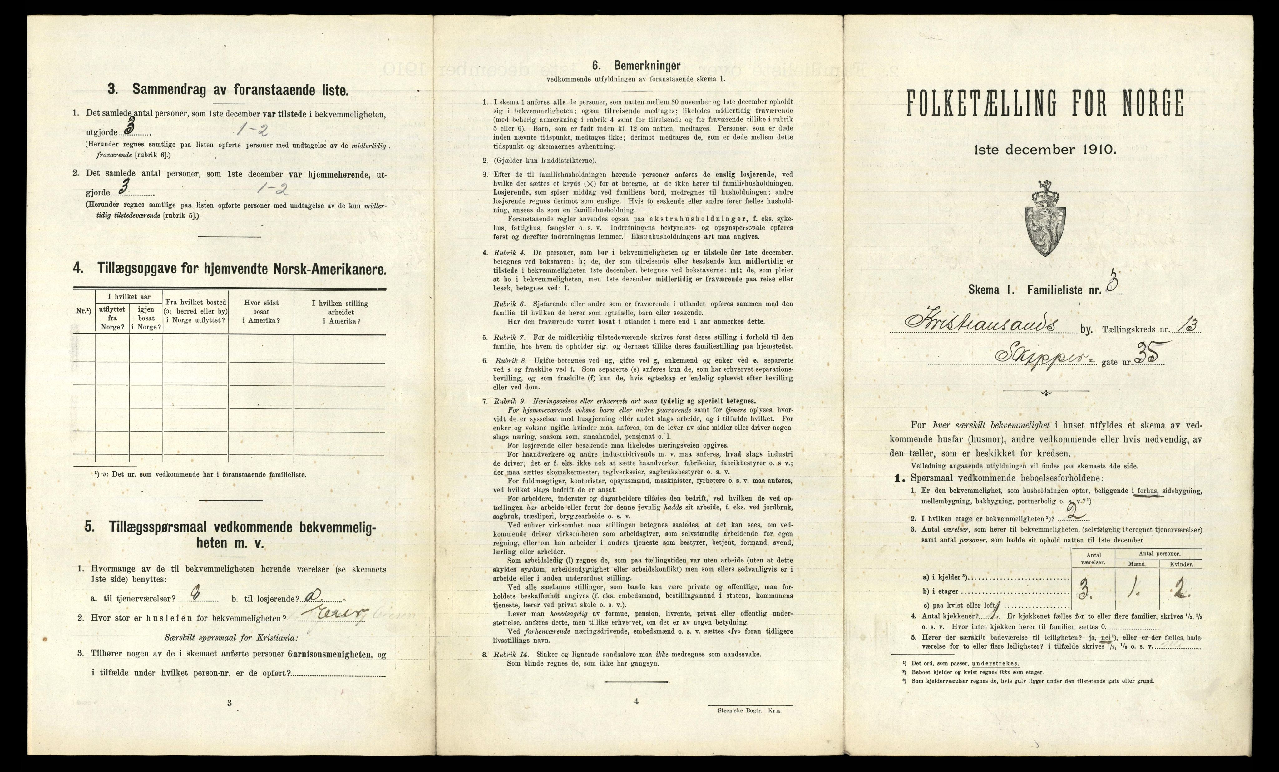 RA, 1910 census for Kristiansand, 1910, p. 3304