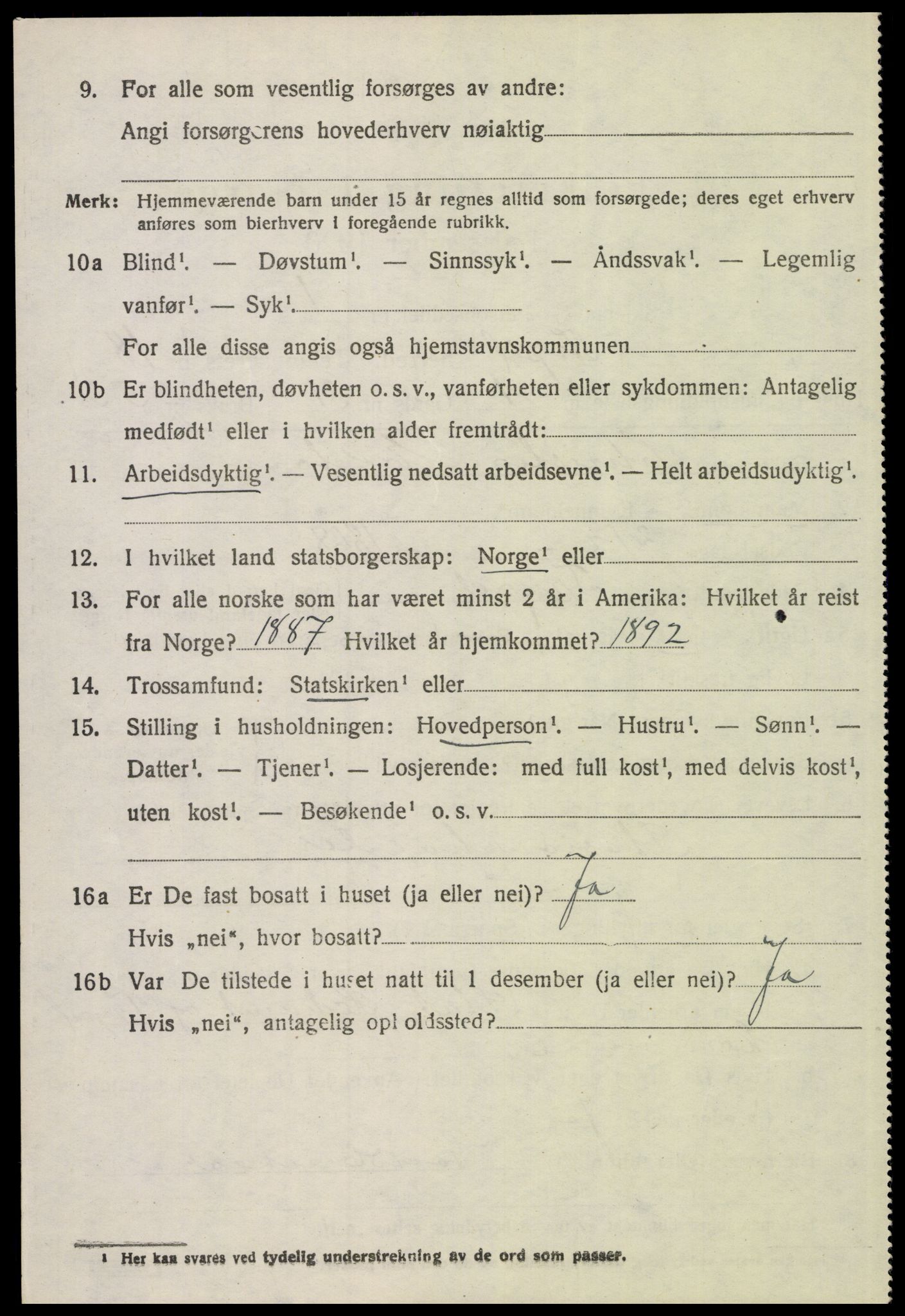 SAH, 1920 census for Trysil, 1920, p. 11904