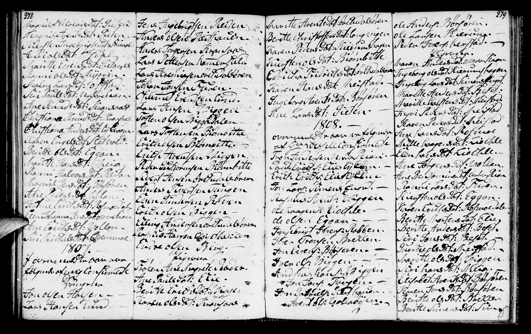 Ministerialprotokoller, klokkerbøker og fødselsregistre - Sør-Trøndelag, SAT/A-1456/665/L0769: Parish register (official) no. 665A04, 1803-1816, p. 278-279