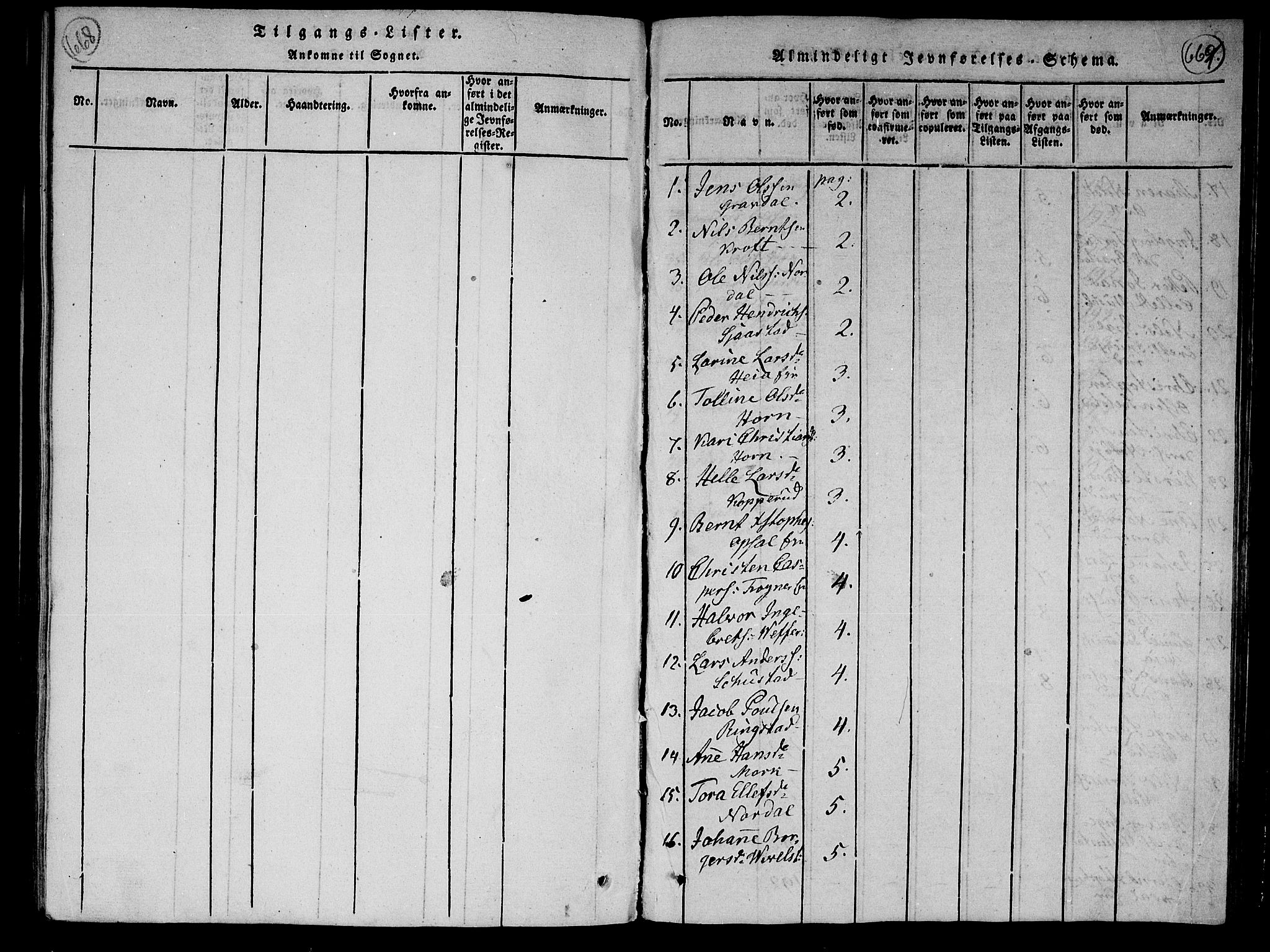 Lier kirkebøker, SAKO/A-230/F/Fa/L0008: Parish register (official) no. I 8, 1813-1825, p. 668-669