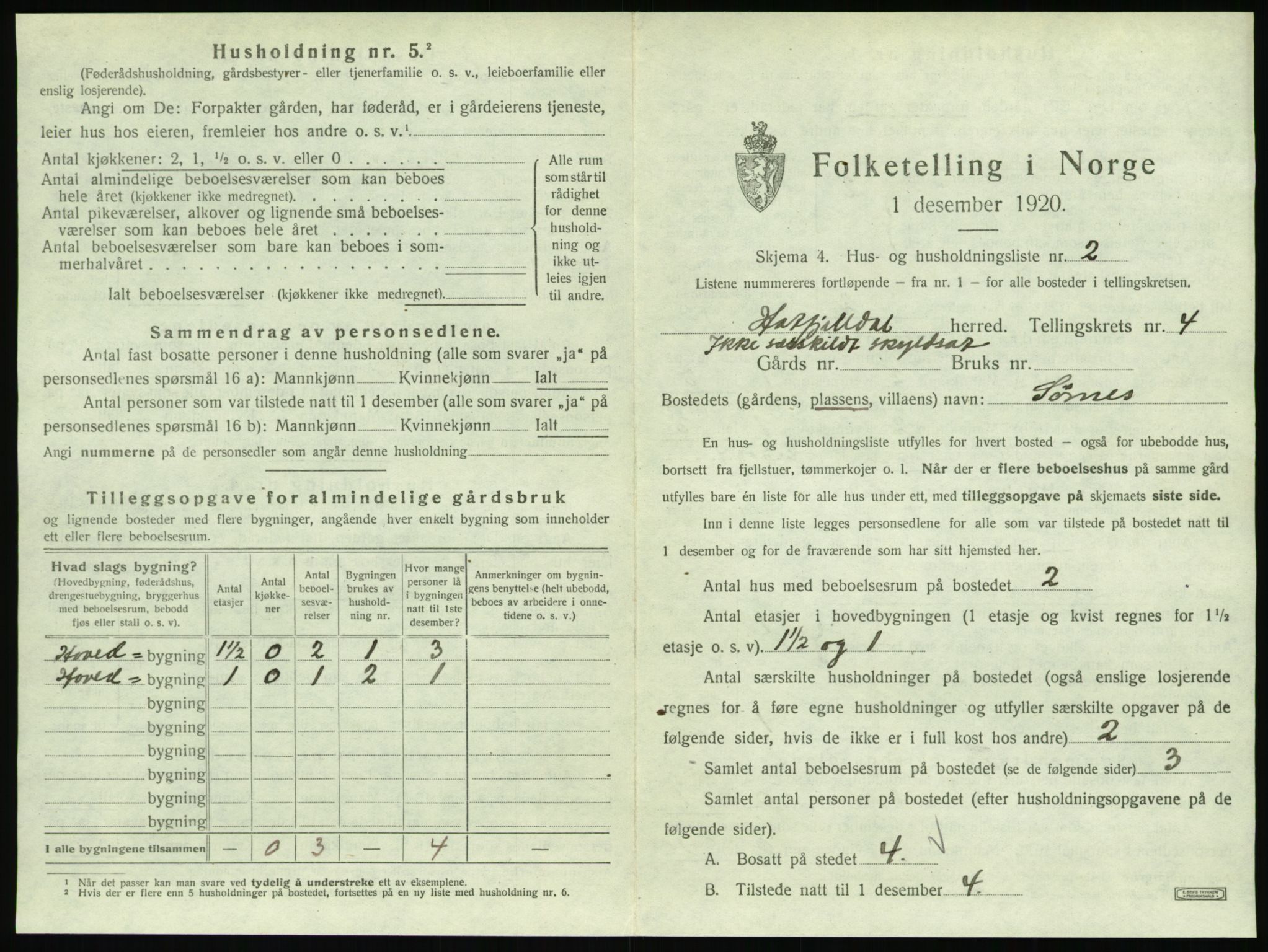 SAT, 1920 census for Hattfjelldal, 1920, p. 128