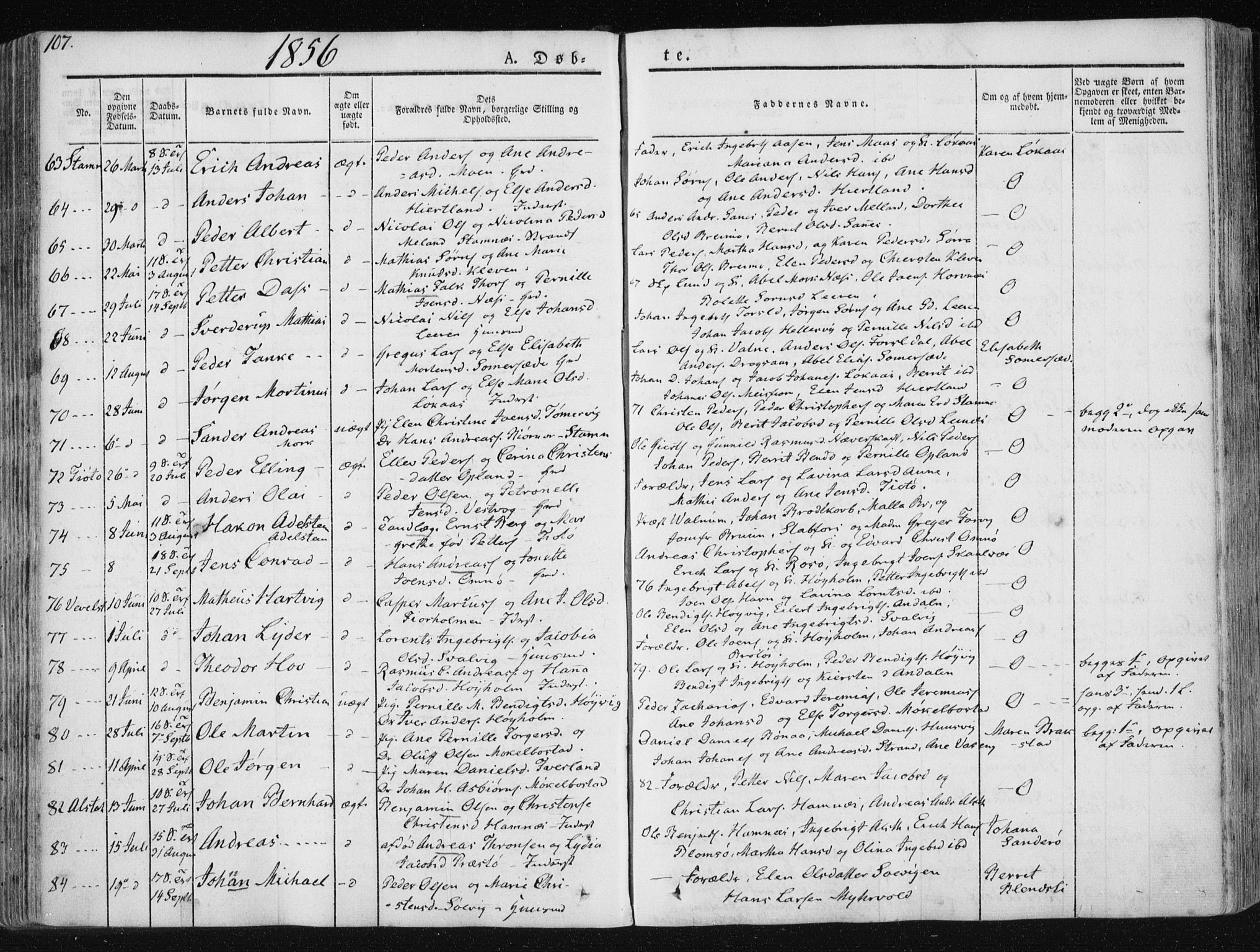 Ministerialprotokoller, klokkerbøker og fødselsregistre - Nordland, SAT/A-1459/830/L0446: Parish register (official) no. 830A10, 1831-1865, p. 107