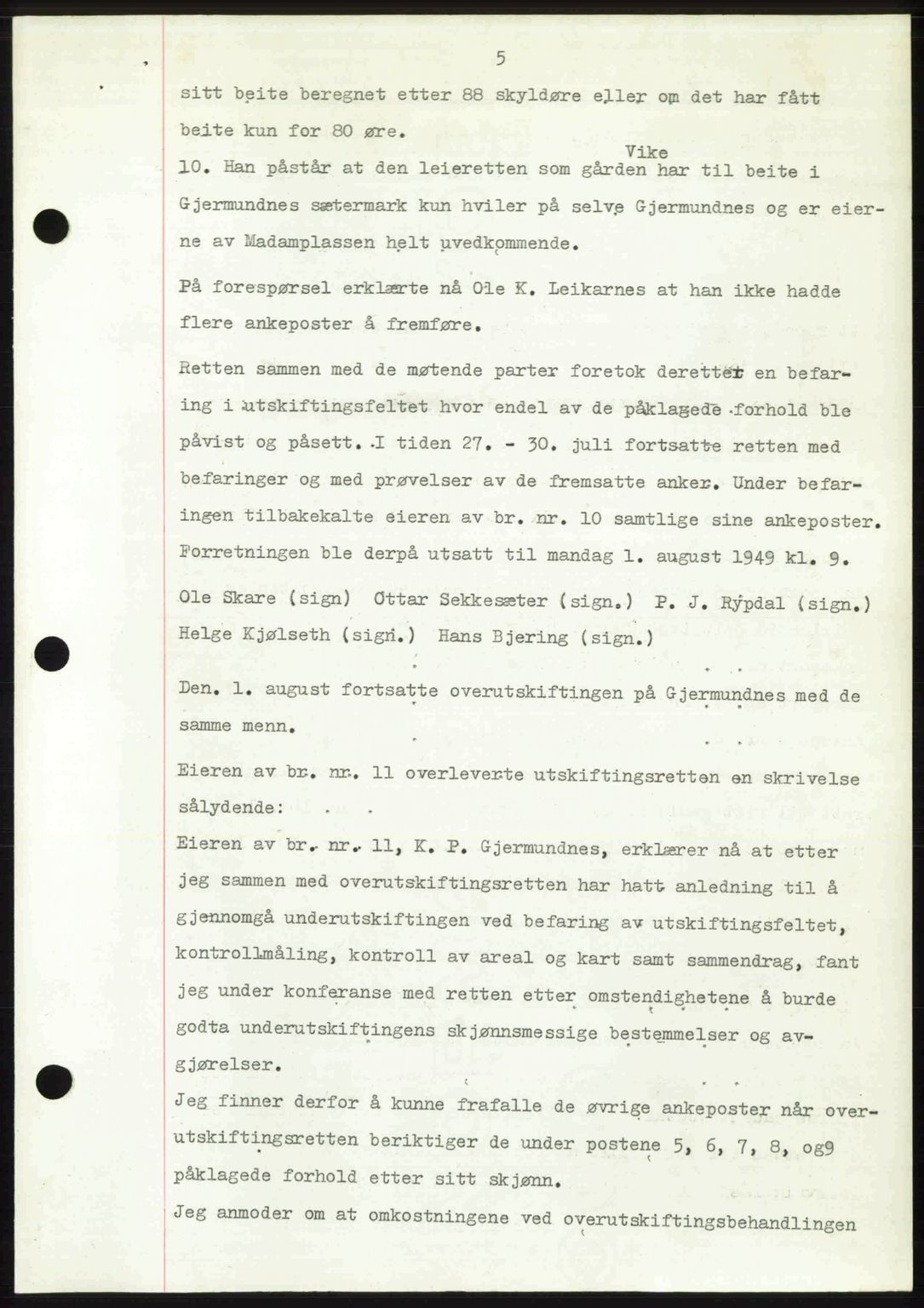 Romsdal sorenskriveri, AV/SAT-A-4149/1/2/2C: Mortgage book no. A31, 1949-1949, Diary no: : 3368/1949