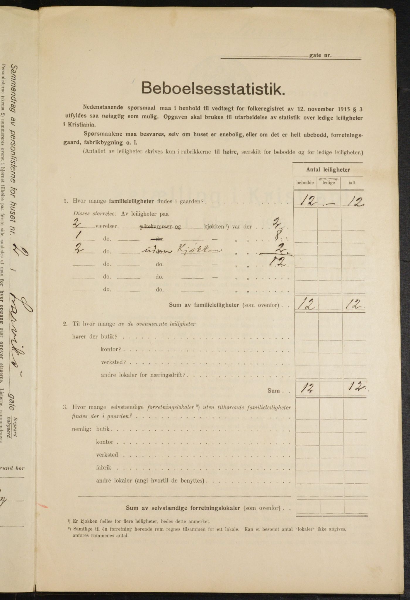 OBA, Municipal Census 1916 for Kristiania, 1916, p. 58394