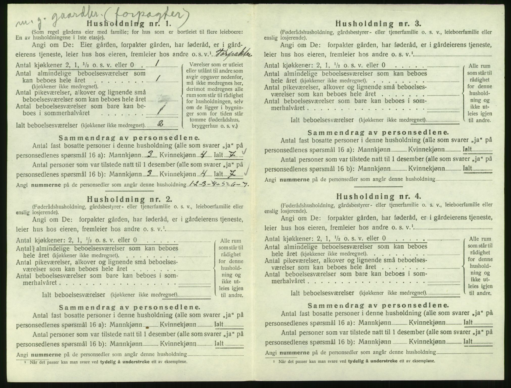 SAT, 1920 census for Skodje, 1920, p. 470