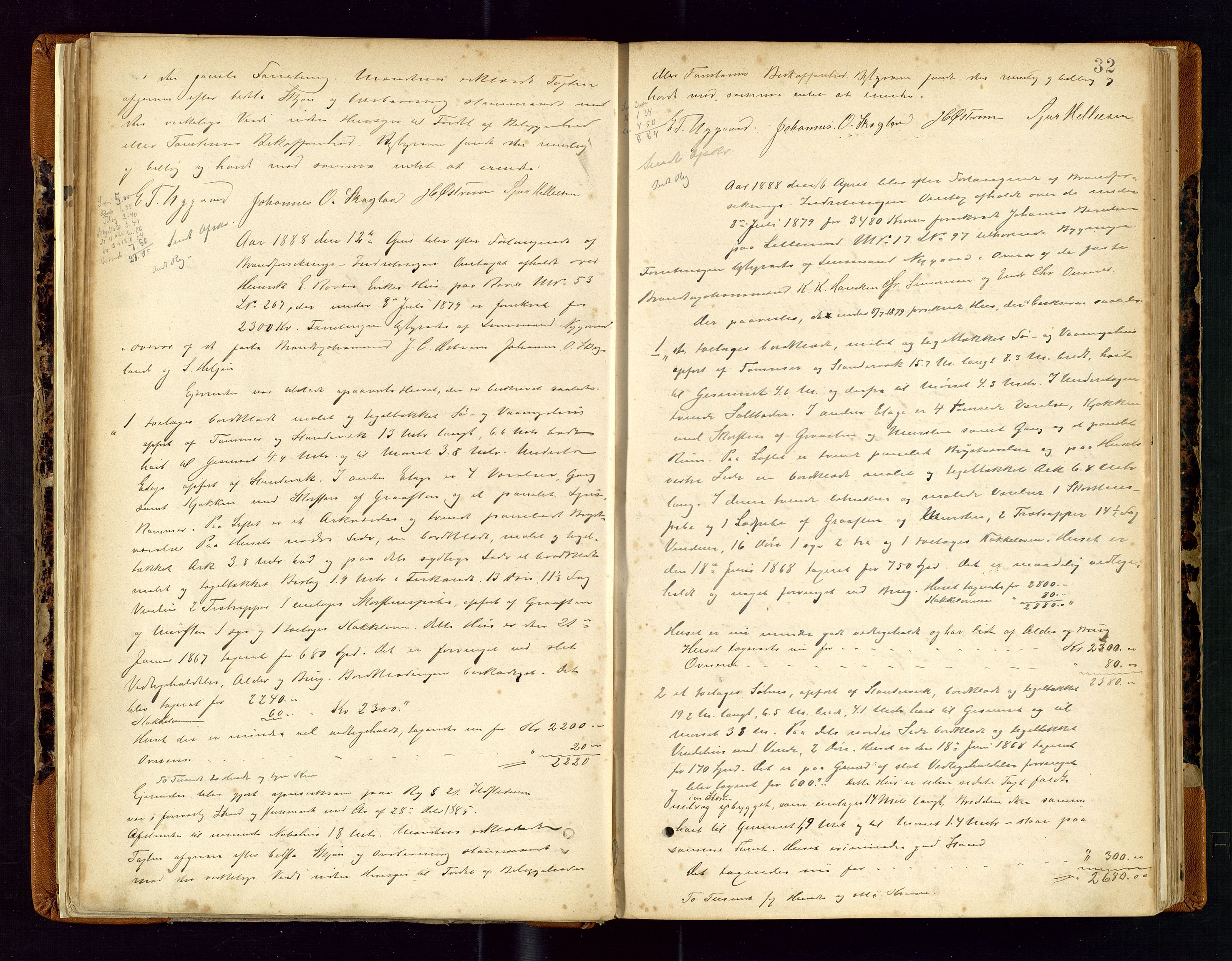 Torvestad lensmannskontor, AV/SAST-A-100307/1/Goa/L0002: "Brandtaxationsprotokol for Torvestad Thinglag", 1883-1917, p. 31b-32a