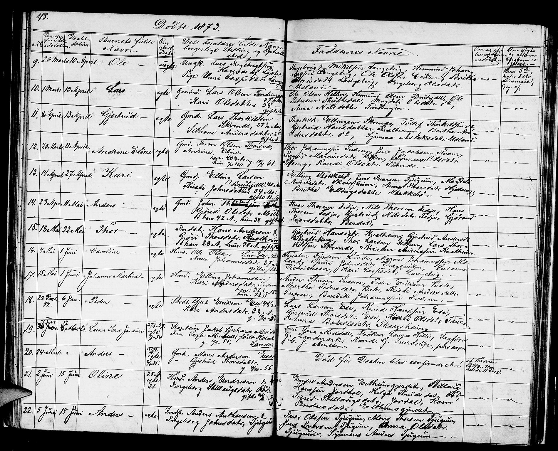 Balestrand sokneprestembete, AV/SAB-A-79601/H/Hab/Haba/L0001: Parish register (copy) no. A 1, 1853-1880, p. 48