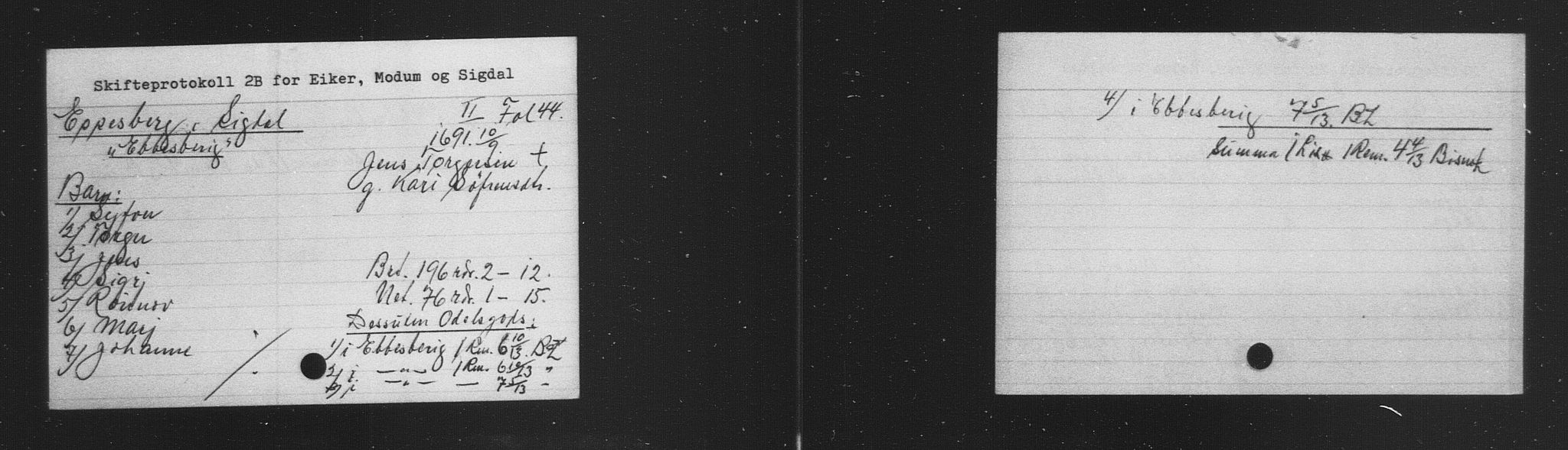 Eiker, Modum og Sigdal sorenskriveri, AV/SAKO-A-123/H, 1676-1828, p. 1017