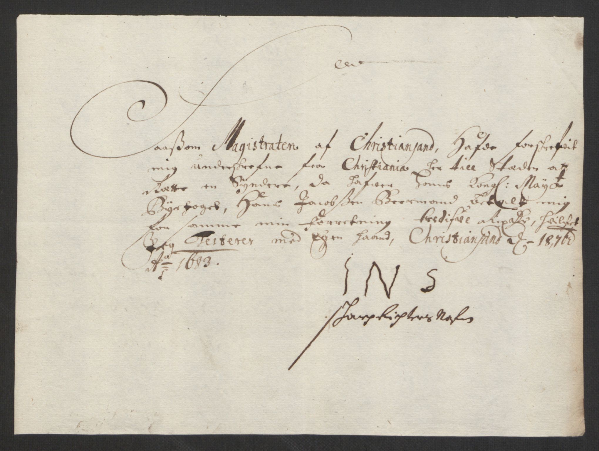 Rentekammeret inntil 1814, Reviderte regnskaper, Byregnskaper, AV/RA-EA-4066/R/Rm/L0285: [M18] Sikt og sakefall, 1681-1718, p. 23