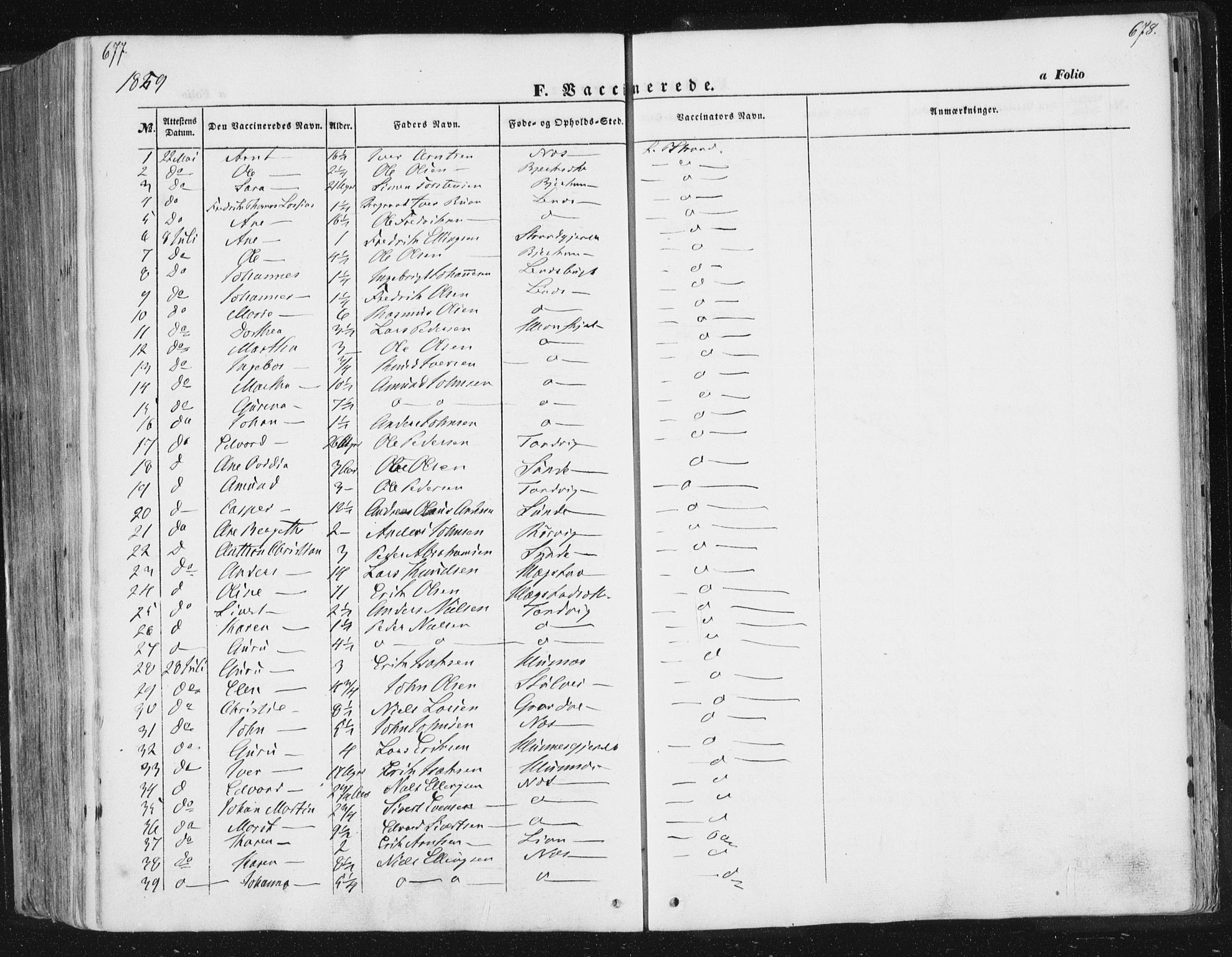 Ministerialprotokoller, klokkerbøker og fødselsregistre - Sør-Trøndelag, SAT/A-1456/630/L0494: Parish register (official) no. 630A07, 1852-1868, p. 677-678