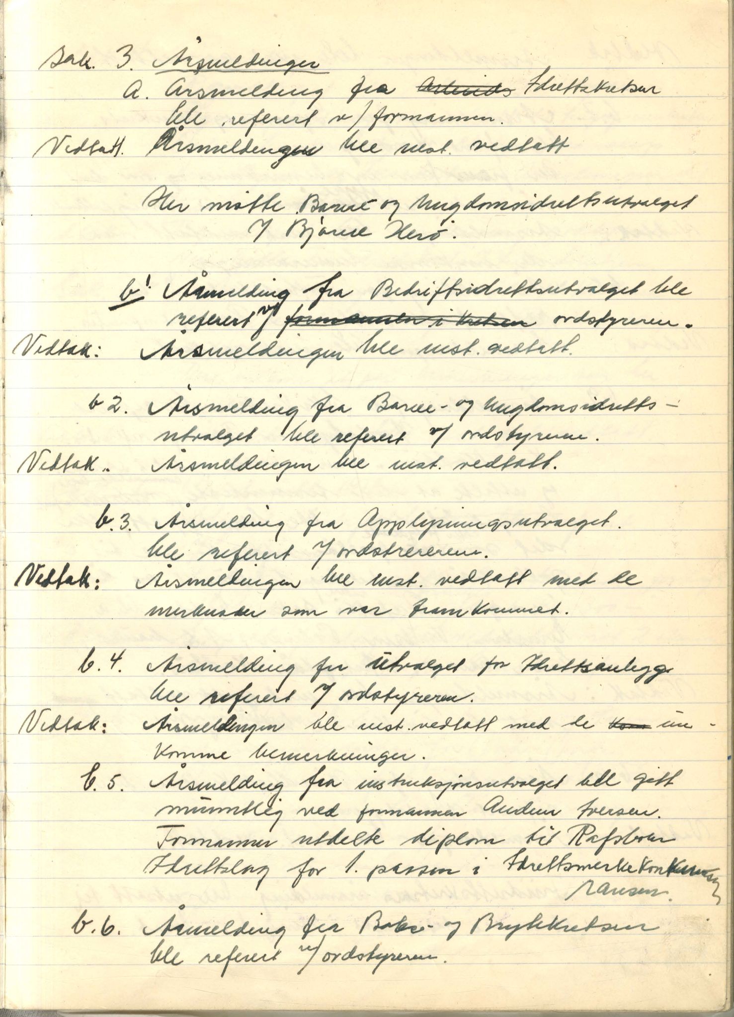 Vest-Finnmark Idrettskrets, FMFB/A-1042/A/Aa/L0002: Møteprotokoll for styre, kretsting og arbeidsutvalg, 1951-1961, p. 5