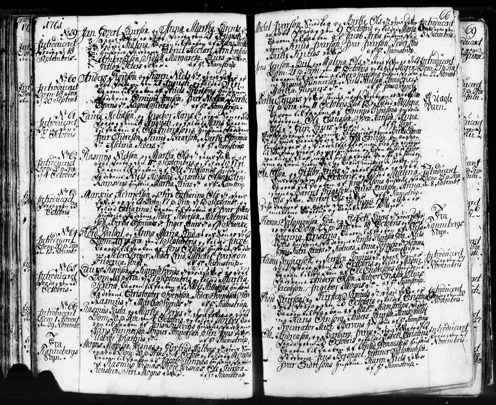Domkirken sokneprestkontor, SAST/A-101812/001/30/30BB/L0004: Parish register (copy) no. B 4, 1752-1790, p. 66