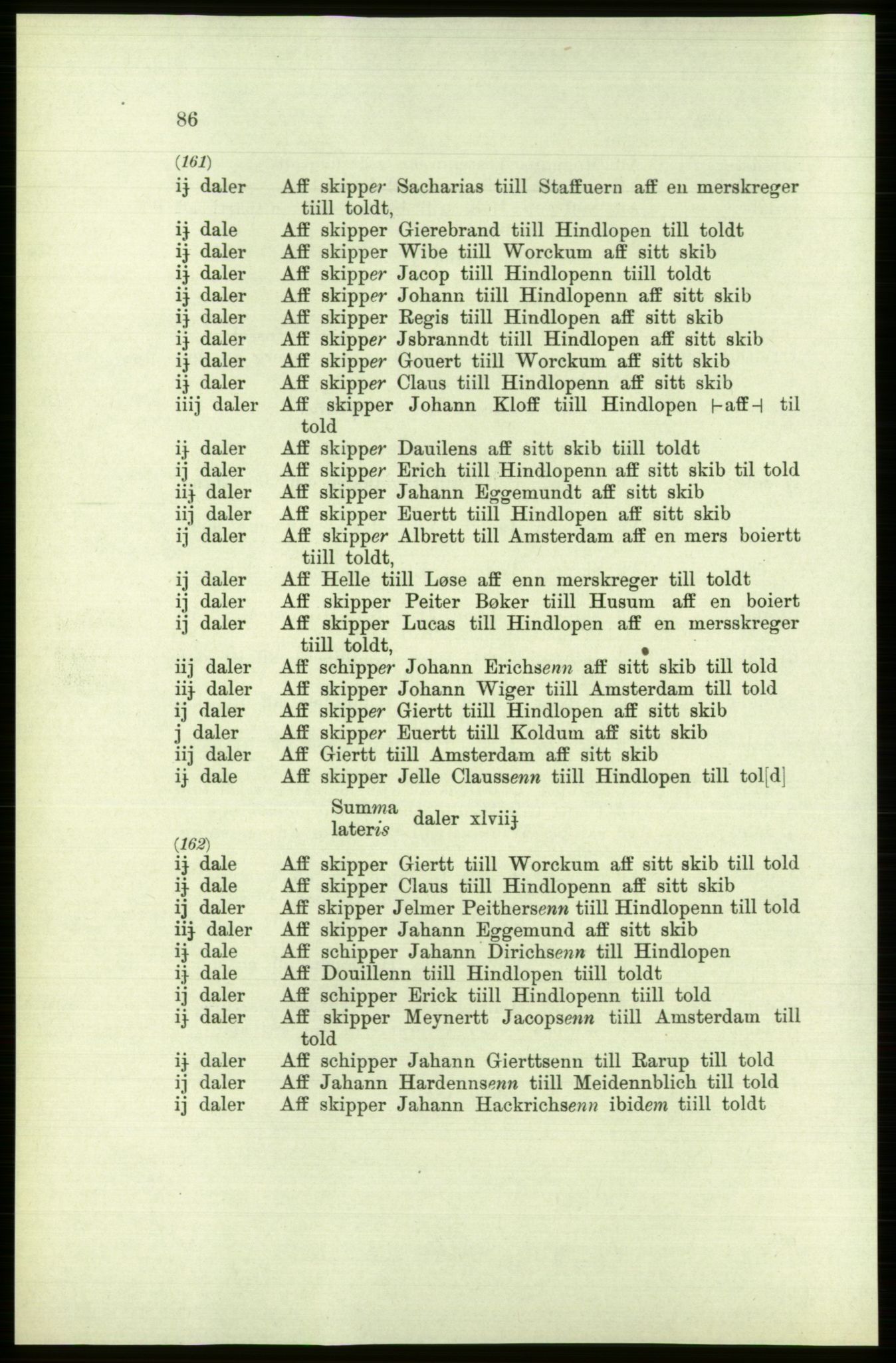 Publikasjoner utgitt av Arkivverket, PUBL/PUBL-001/C/0002: Bind 2: Rekneskap for Akershus len 1560-1561, 1560-1561, p. 86